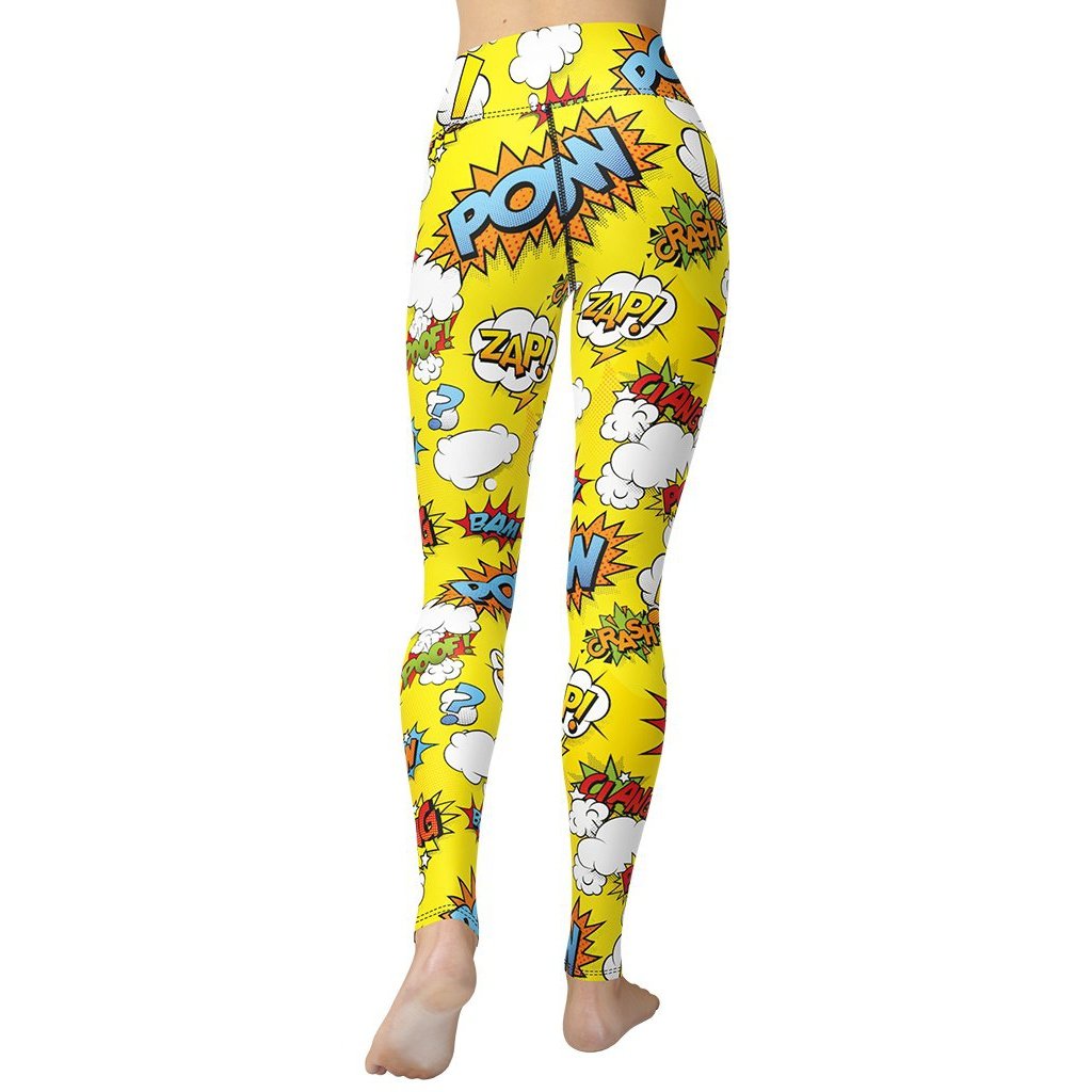 Yellow Pop Art Yoga Leggings