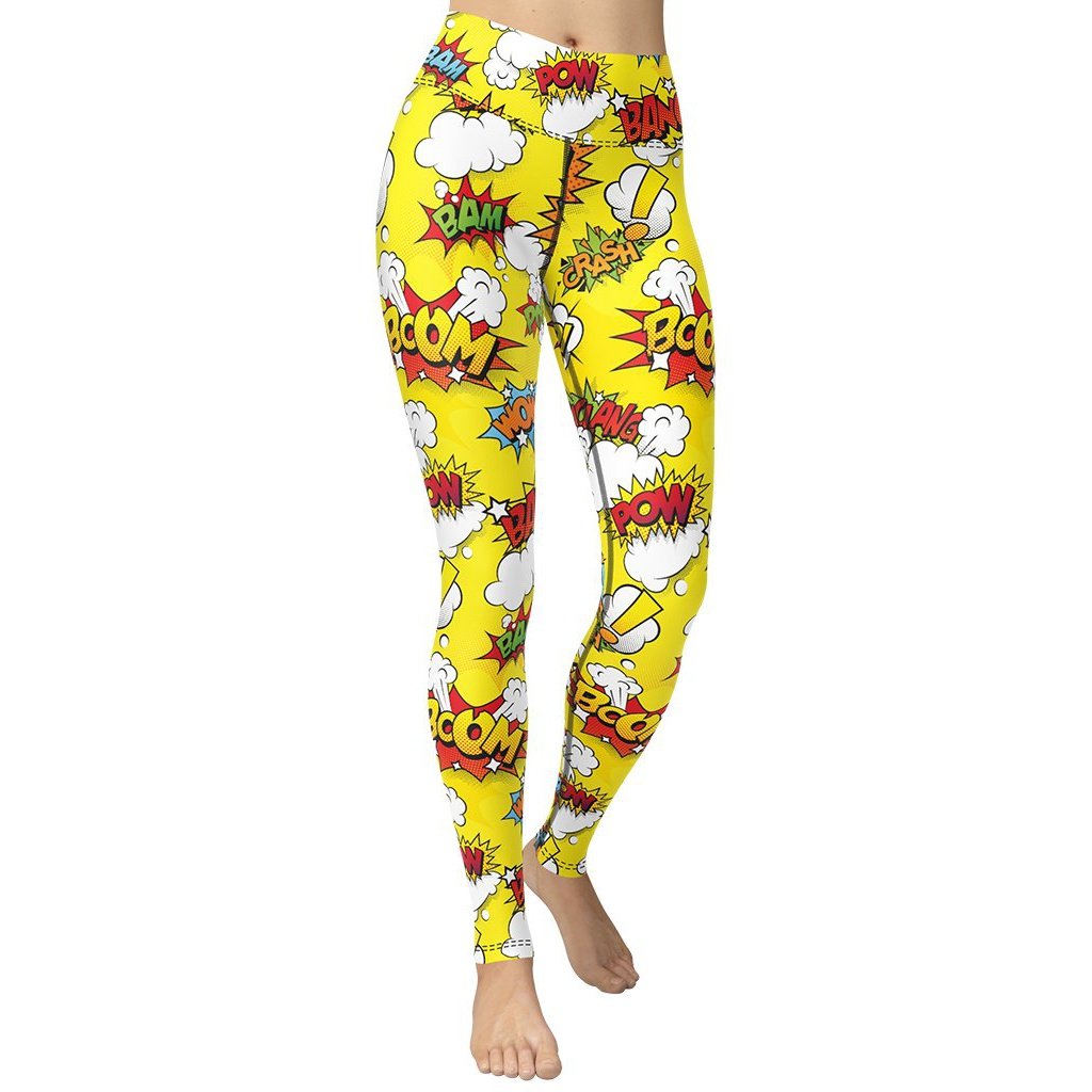Yellow Pop Art Yoga Leggings