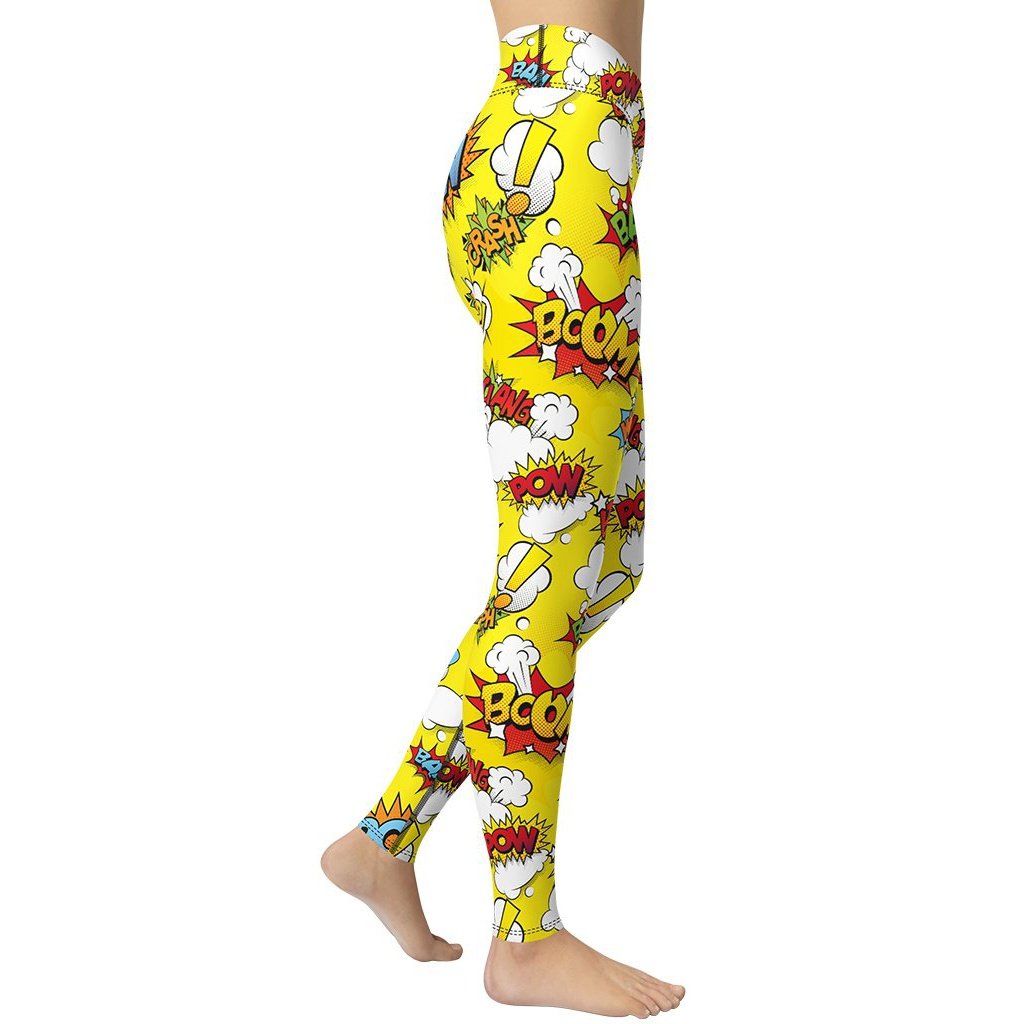 Yellow Pop Art Yoga Leggings