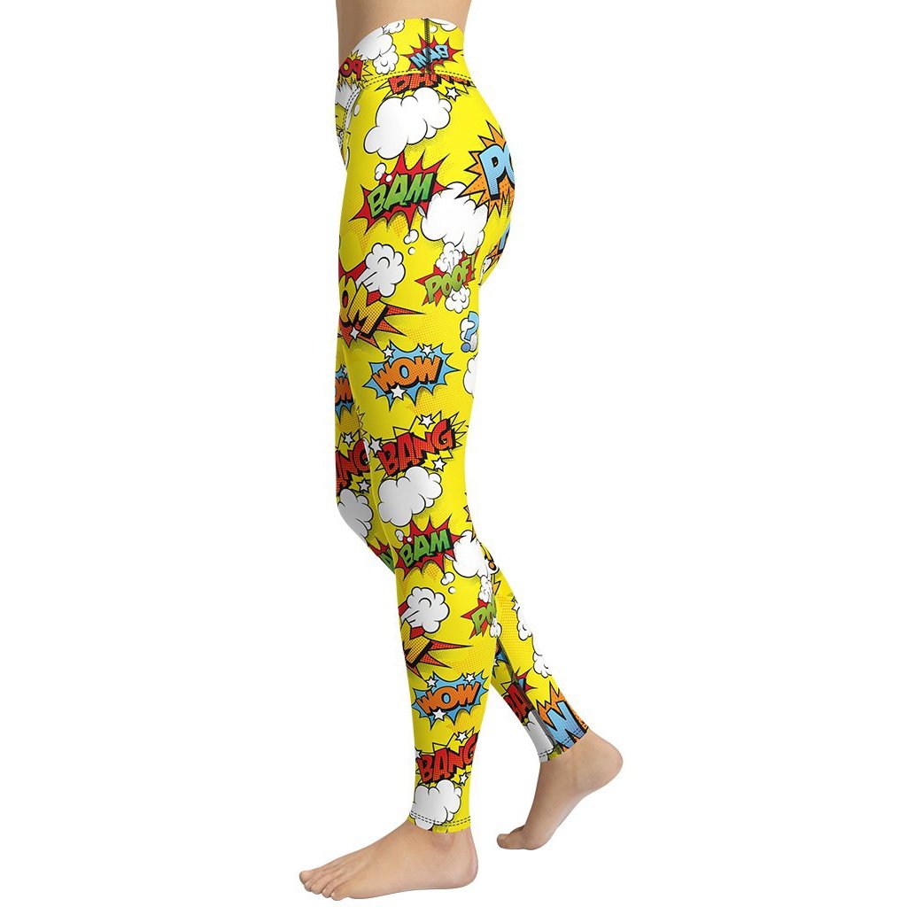 Yellow Pop Art Yoga Leggings