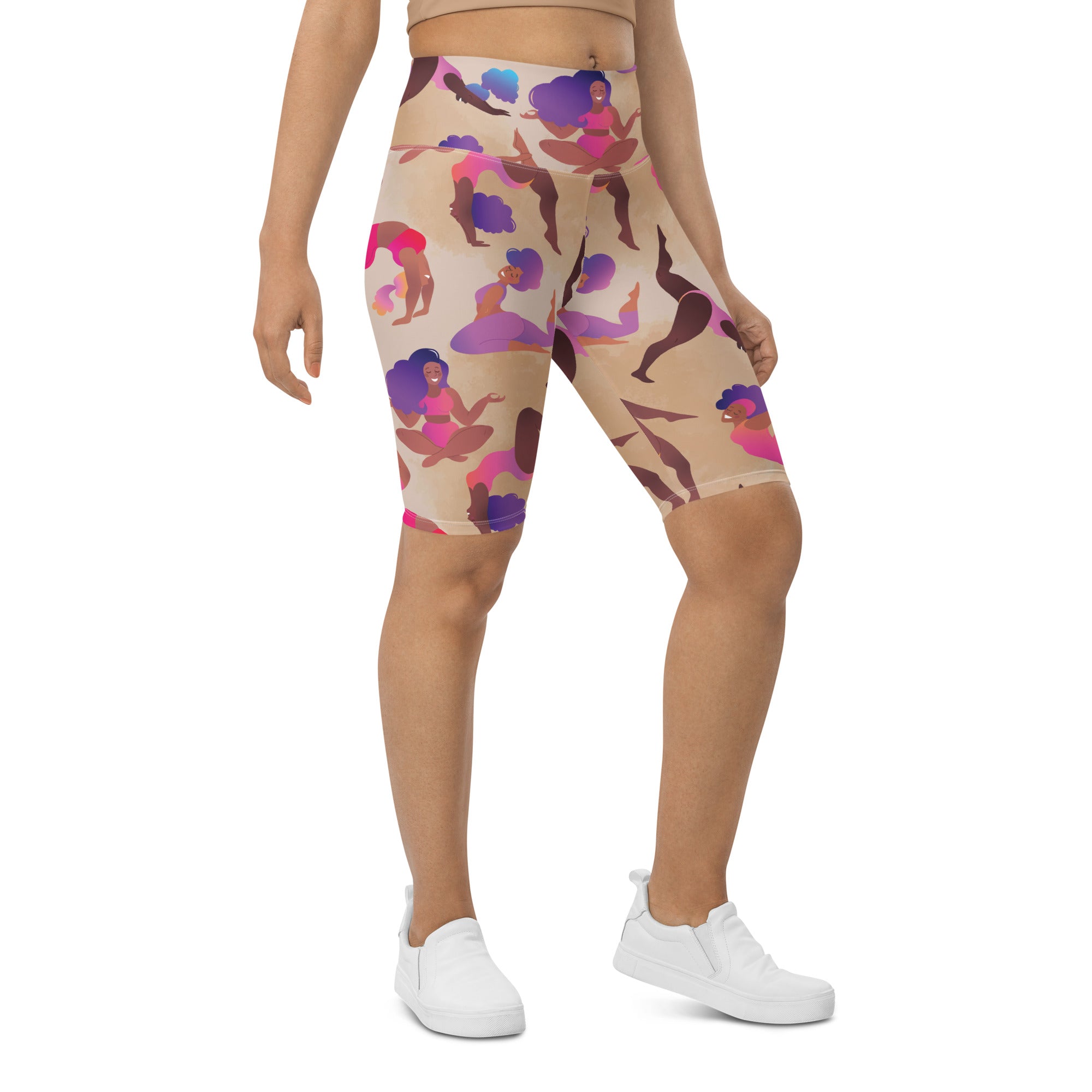 Yoga Poses Biker Shorts