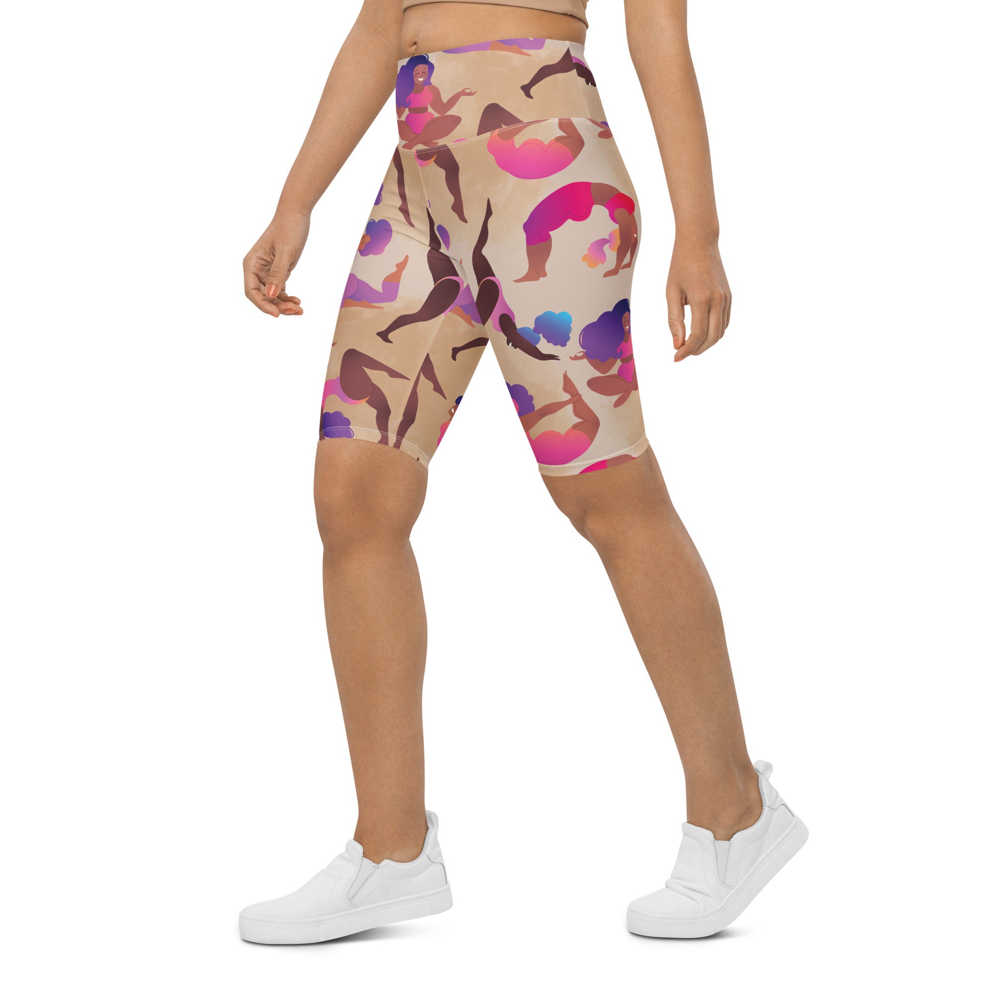 Yoga Poses Biker Shorts