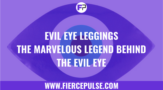 Evil eye symbol leggings with protective eye prints - FIERCEPULSE