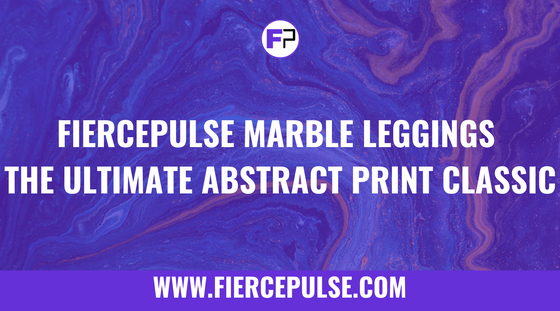 Marble leggings in pink and black abstract prints - FIERCEPULSE