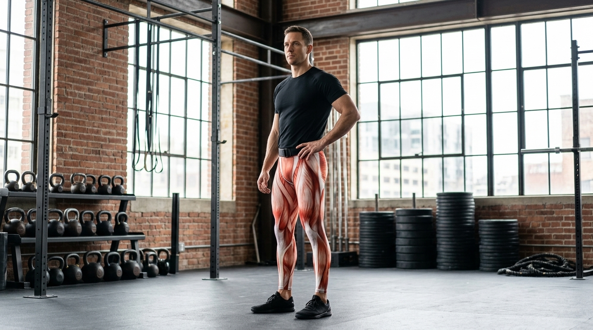 Men's printed leggings in a modern gym setting - FIERCEPULSE meggings guide