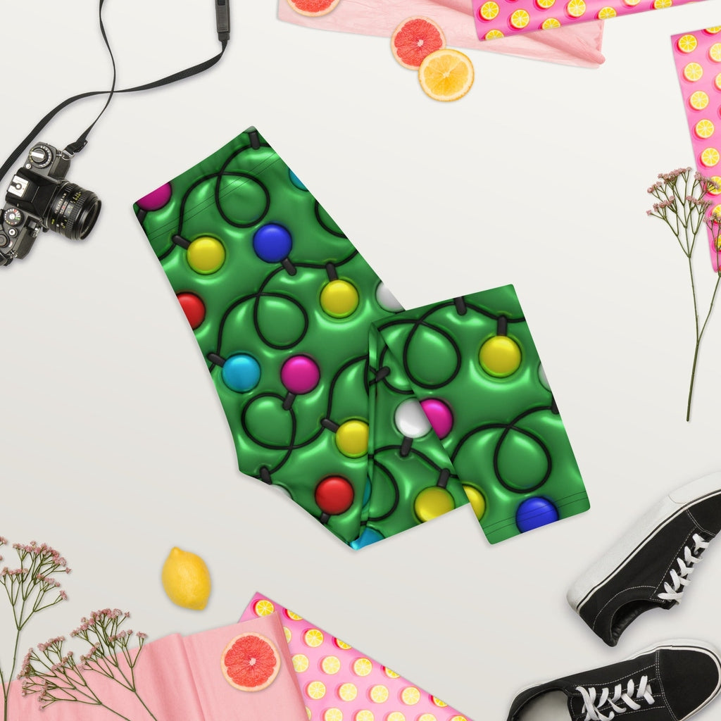3D Christmas Lights Capris