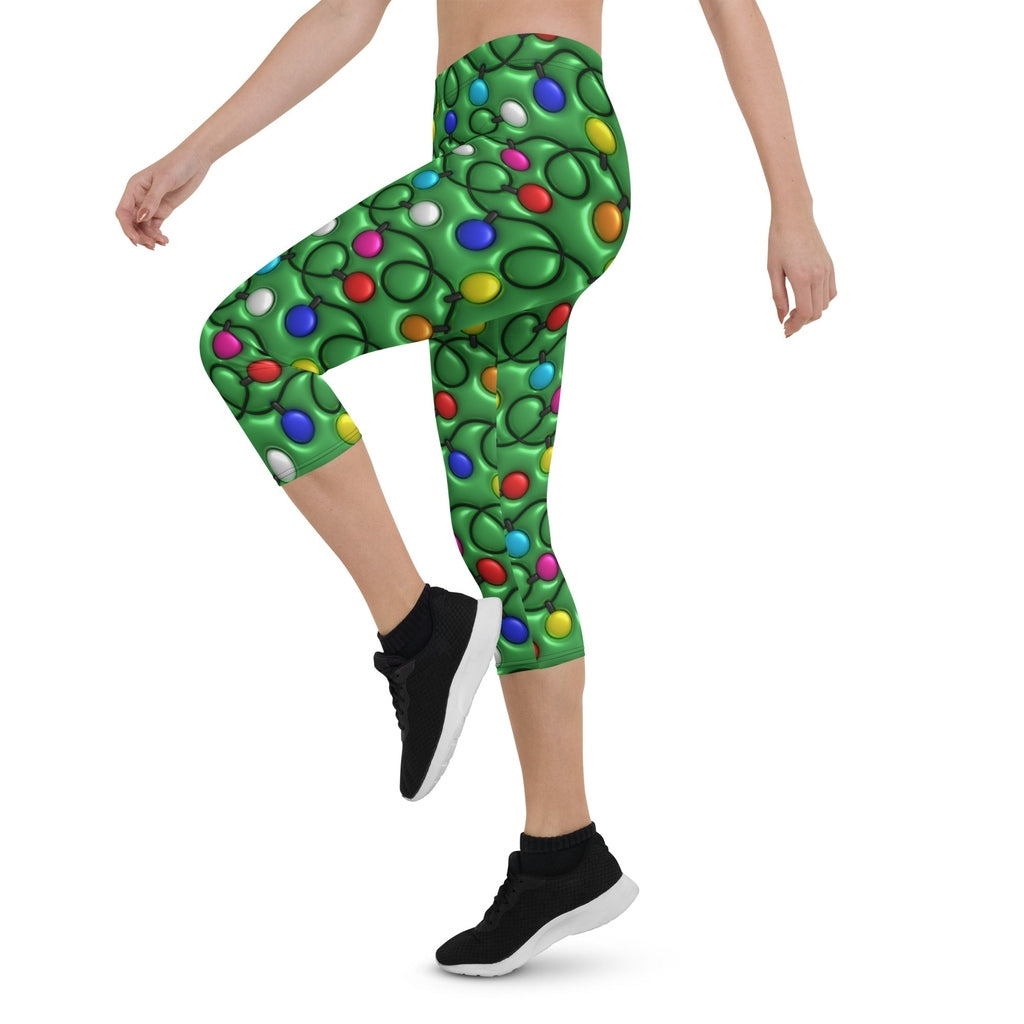 3D Christmas Lights Capris