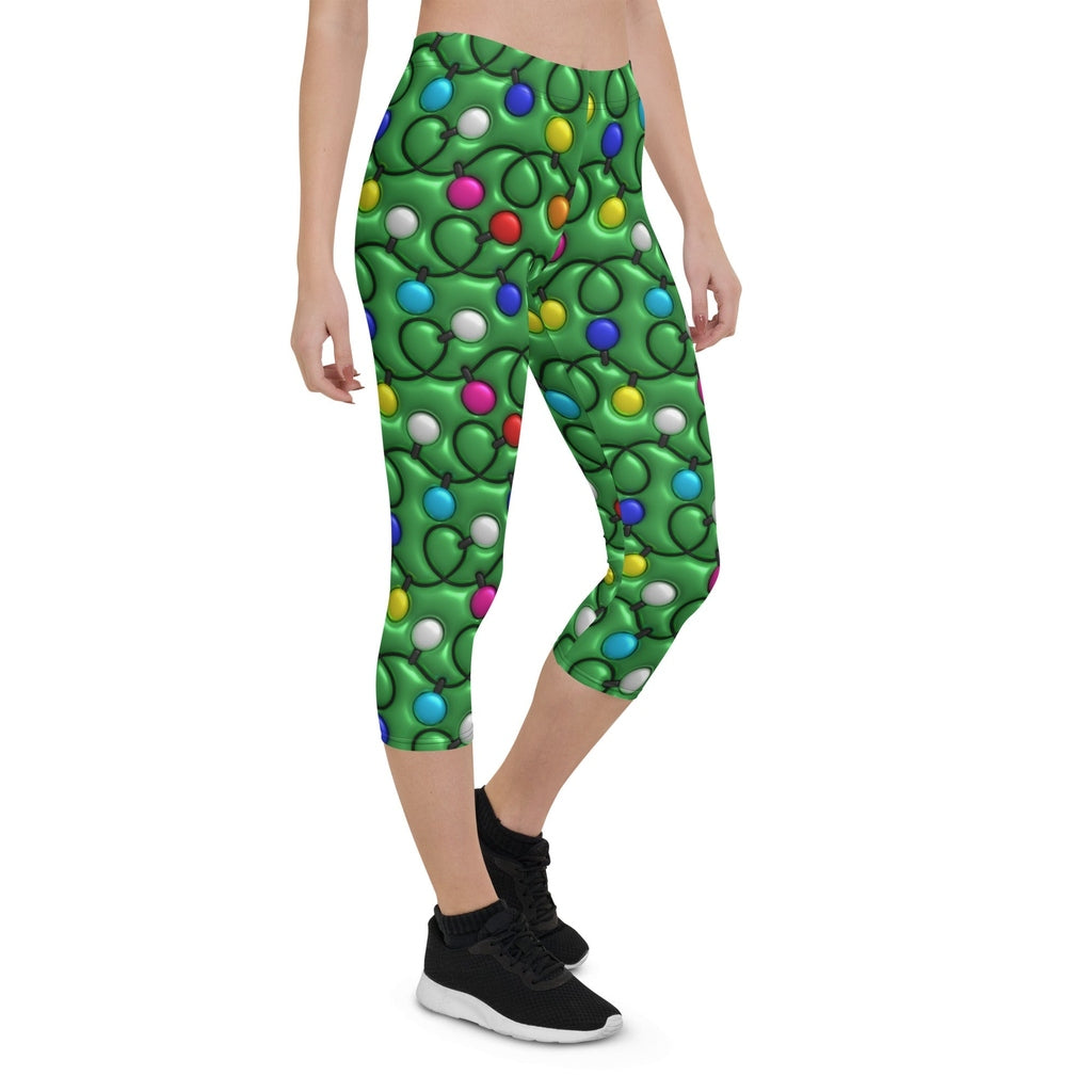 3D Christmas Lights Capris