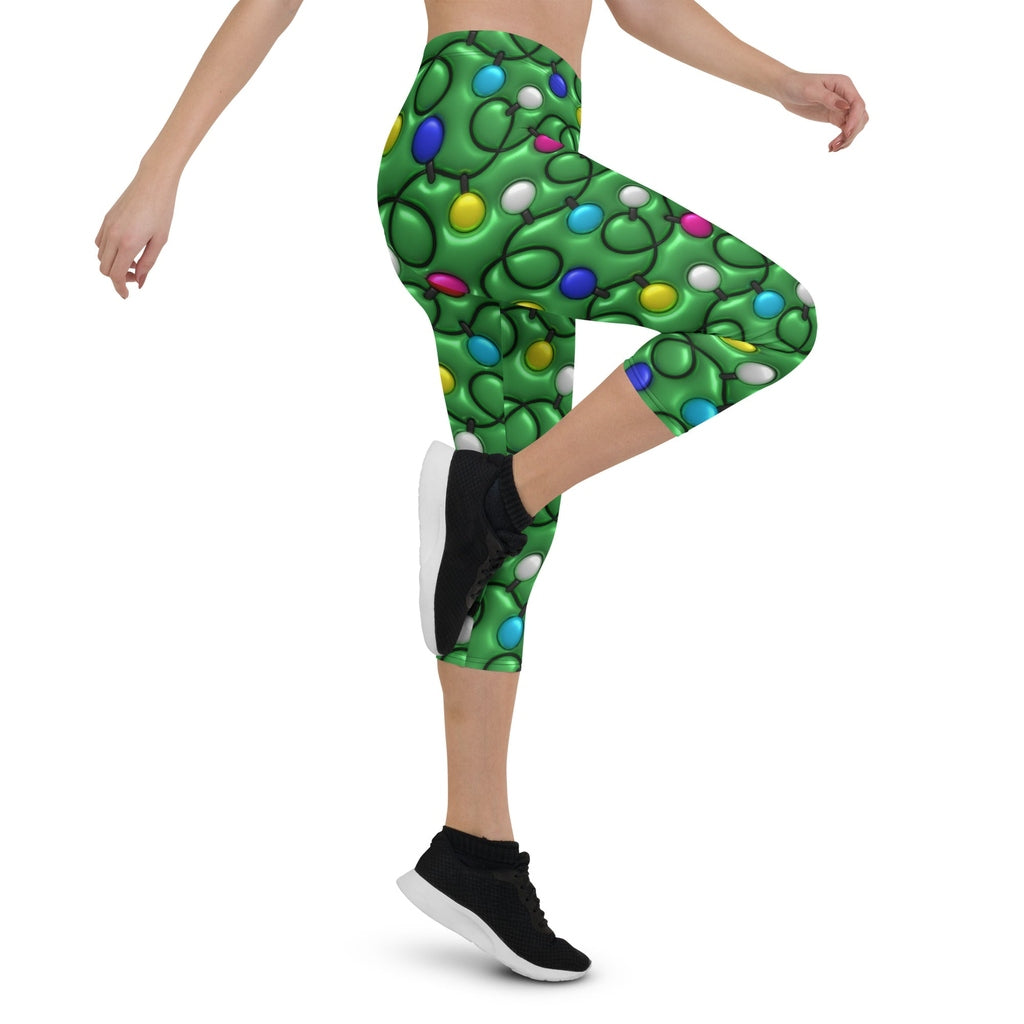 3D Christmas Lights Capris