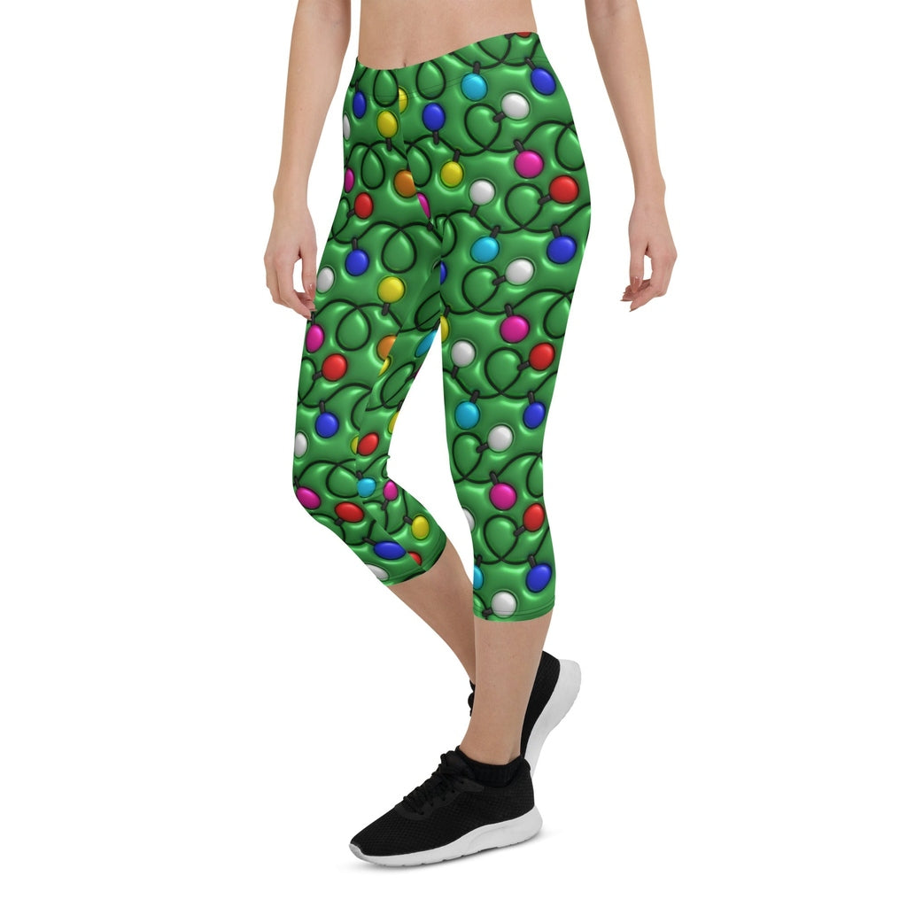 3D Christmas Lights Capris