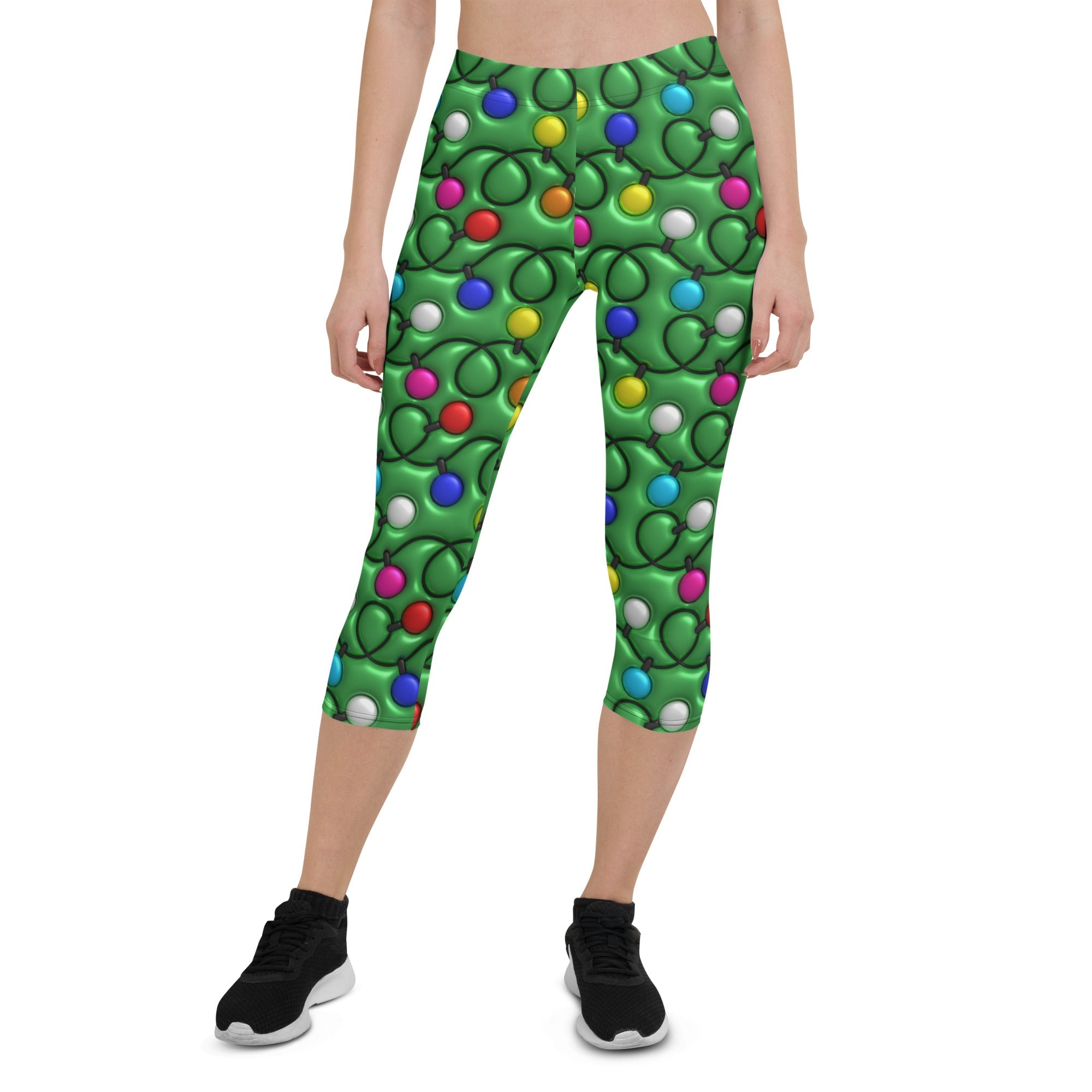 3D Christmas Lights Capris