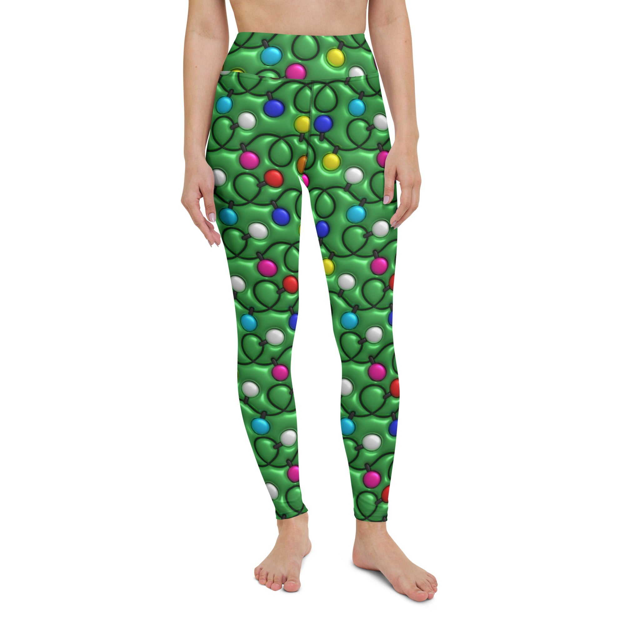 3D Christmas Lights Yoga Leggings