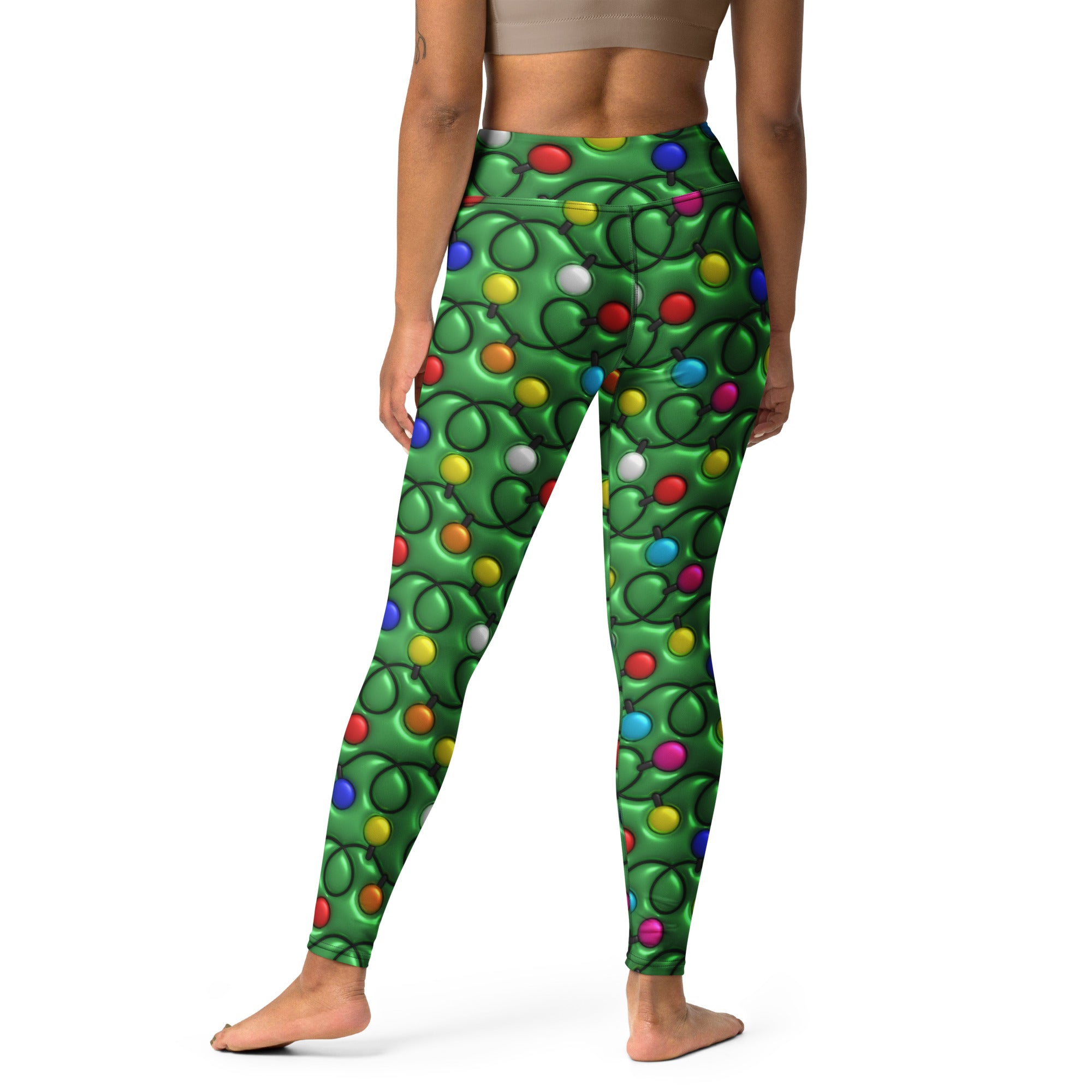 3D Christmas Lights Yoga Leggings