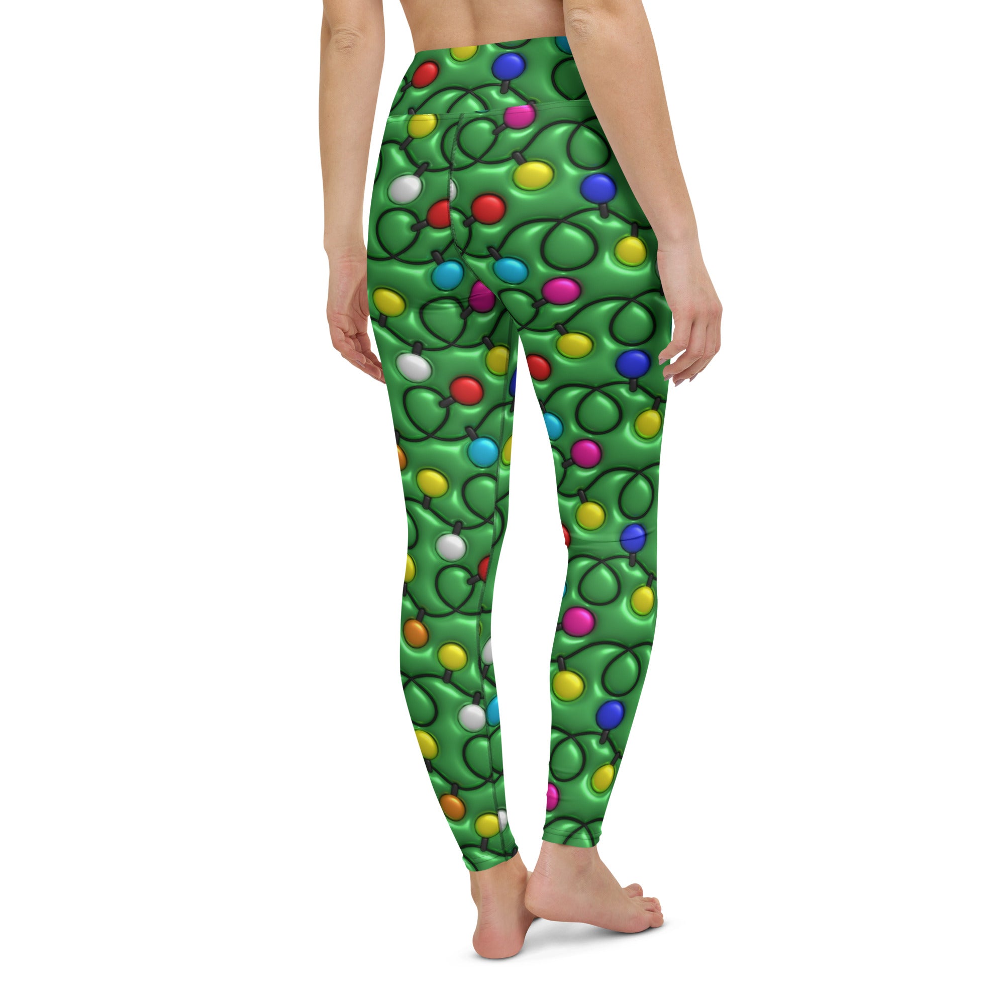 3D Christmas Lights Yoga Leggings