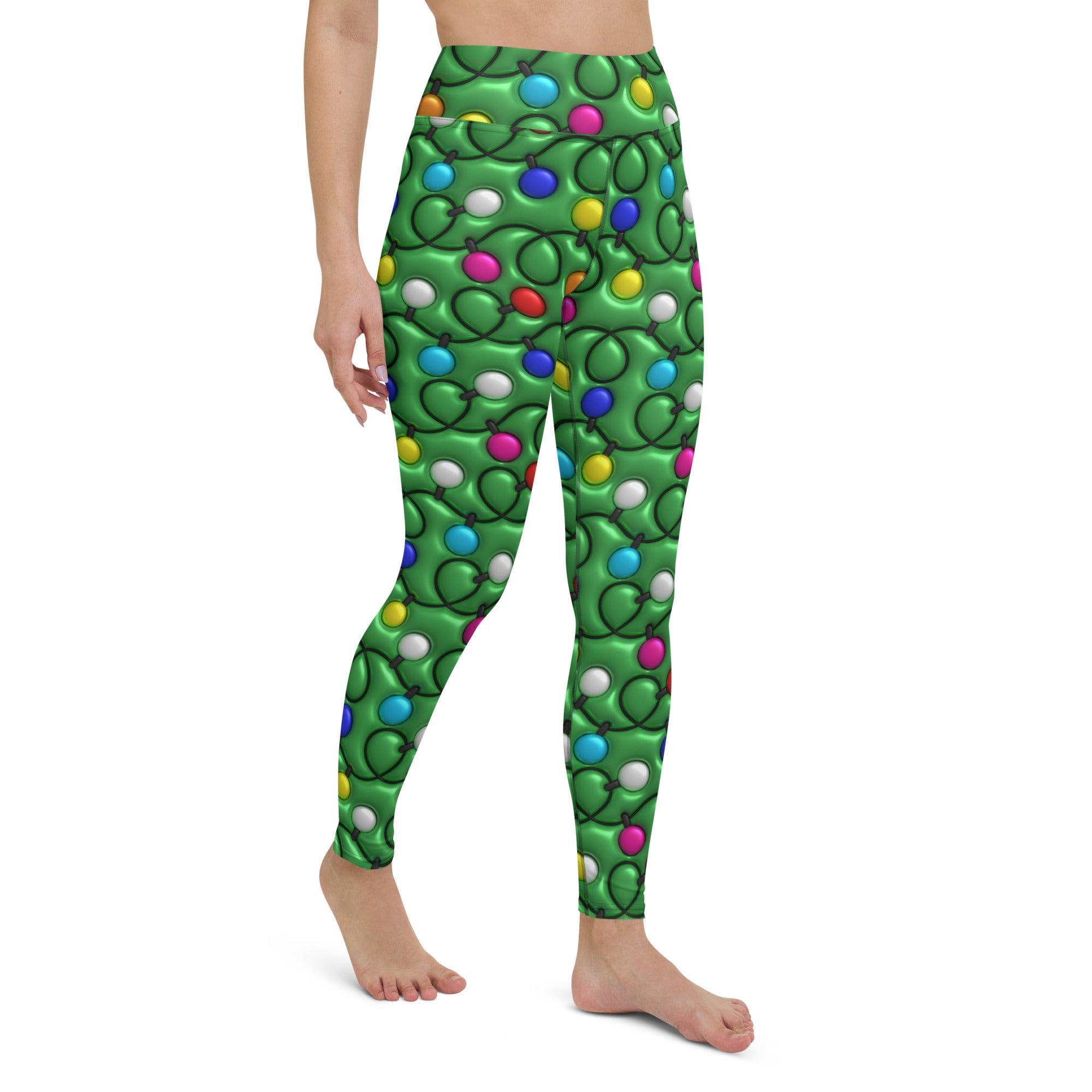 3D Christmas Lights Yoga Leggings