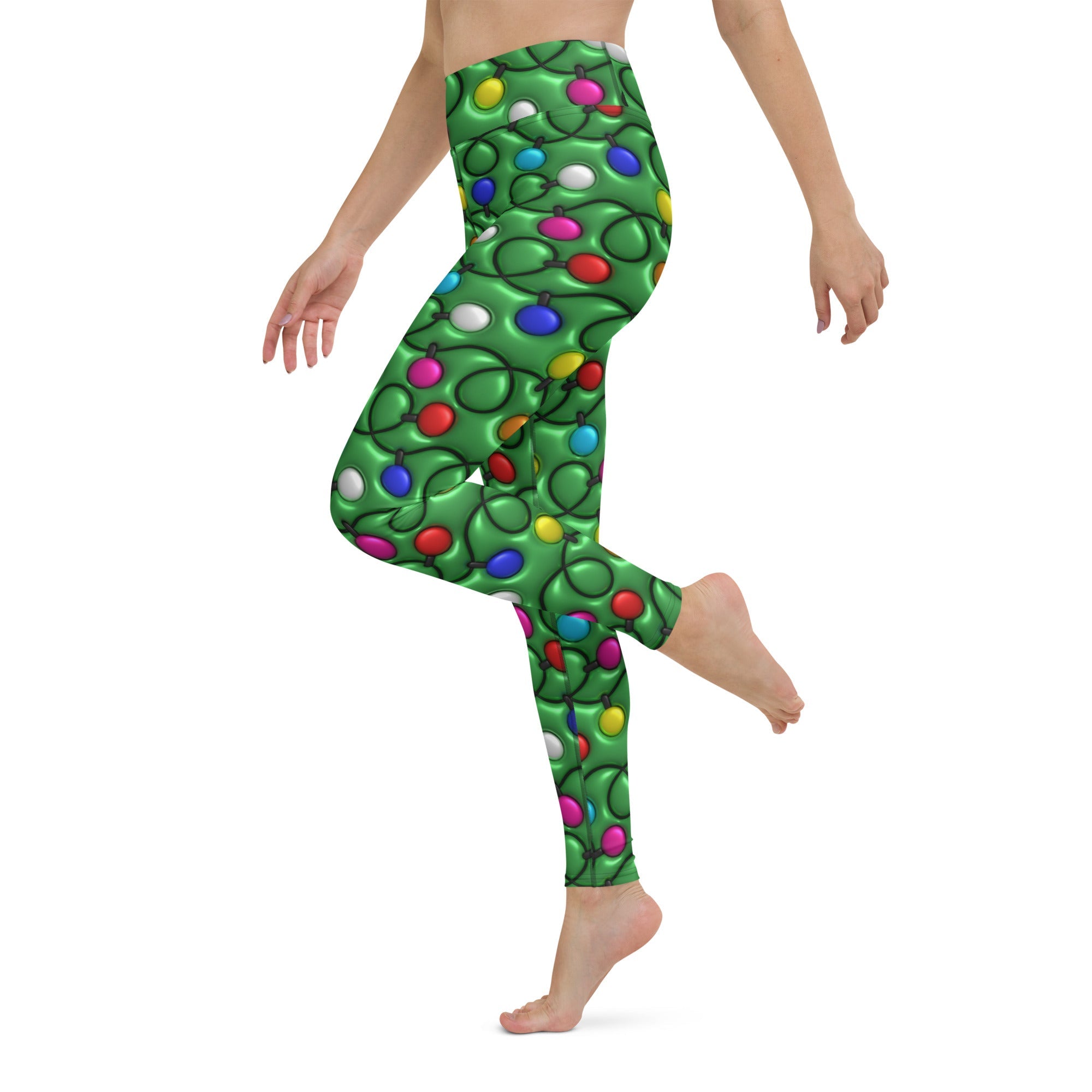 3D Christmas Lights Yoga Leggings