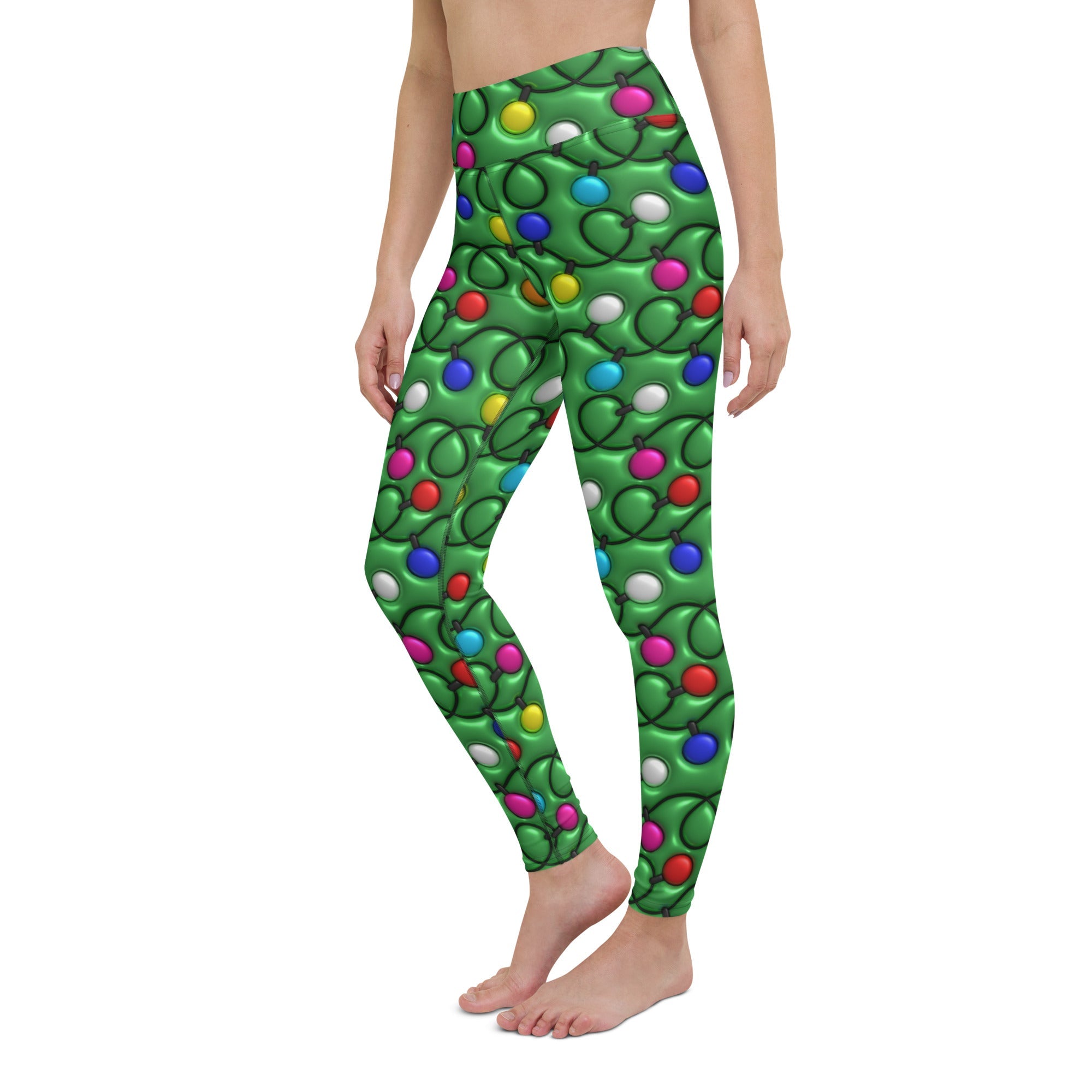 3D Christmas Lights Yoga Leggings