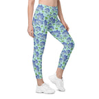 3D Floral Leggings With Pockets