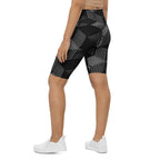 3D Geometric Pattern Biker Shorts