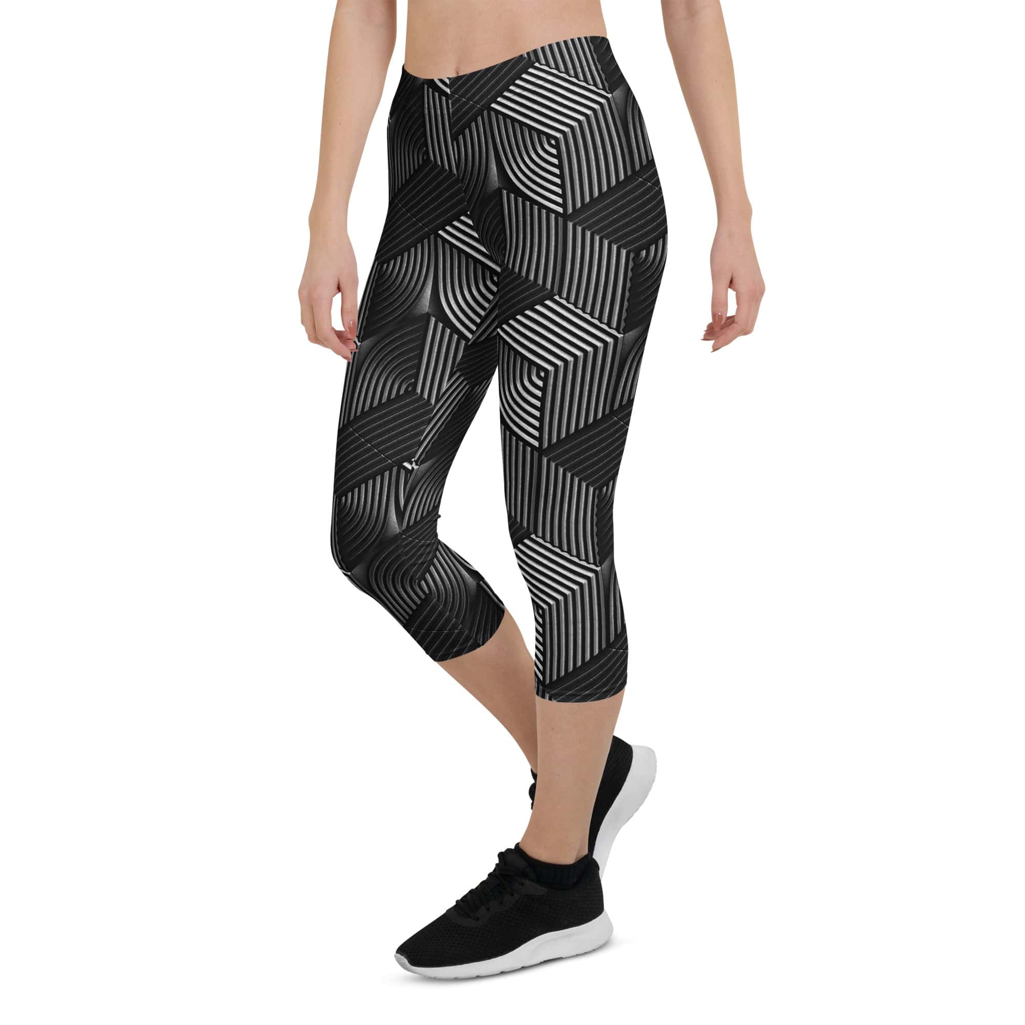 3D Geometric Pattern Capris