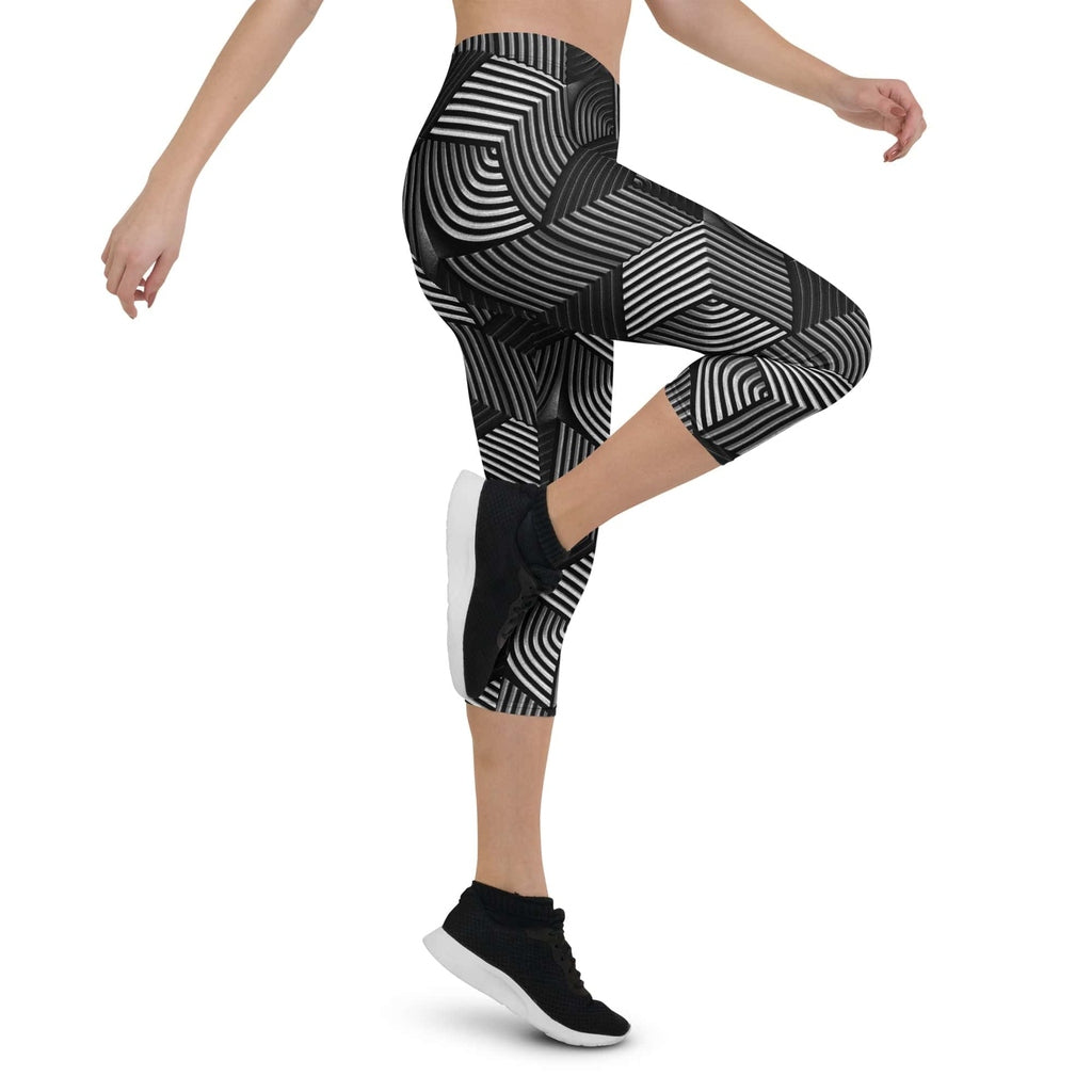 3D Geometric Pattern Capris