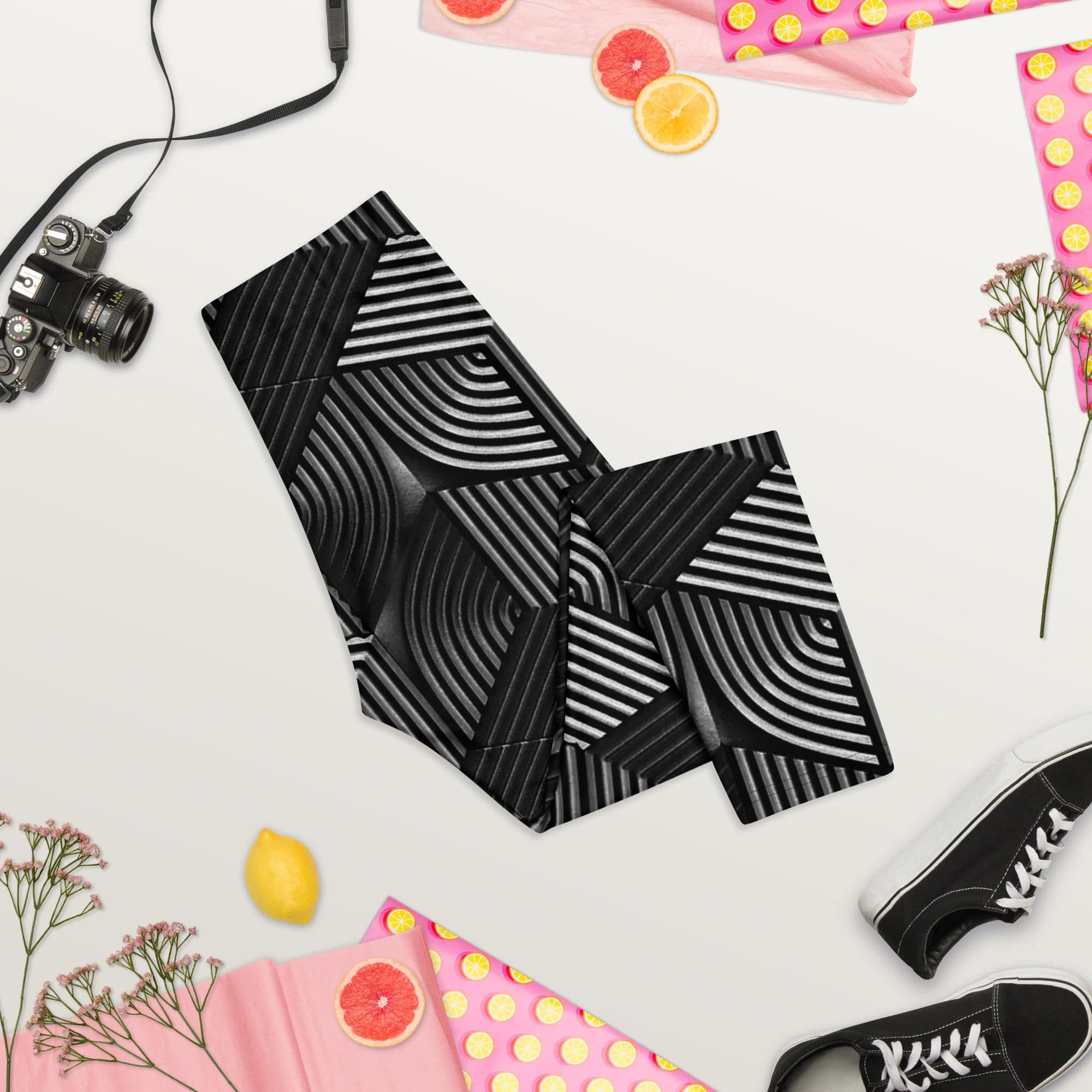 3D Geometric Pattern Capris