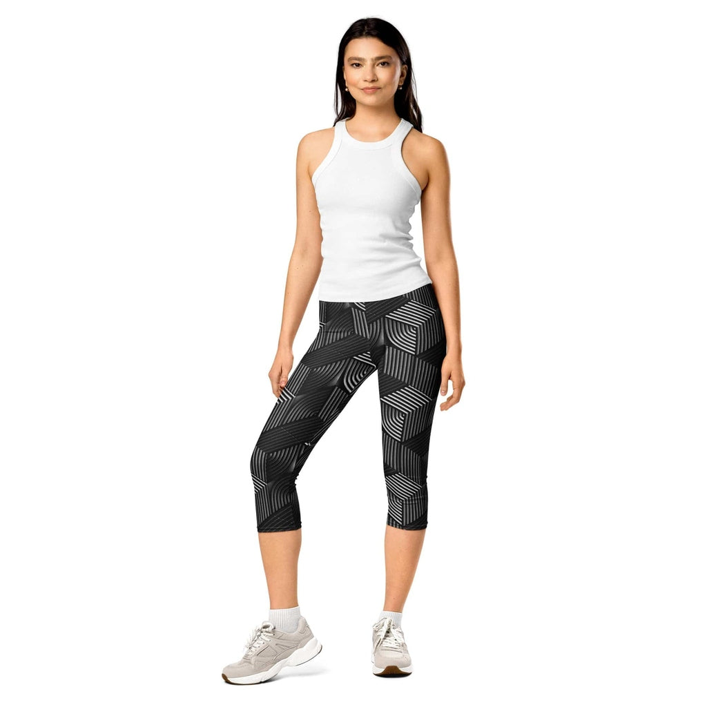 3D Geometric Pattern Capris