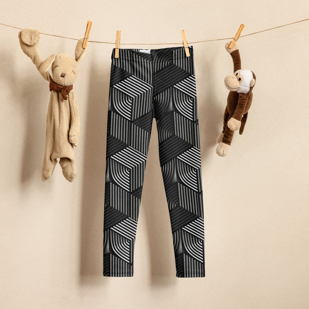 3D Geometric Pattern Kid's Leggings