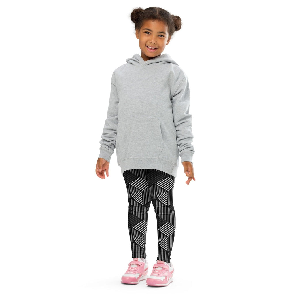 3D Geometric Pattern Kid's Leggings
