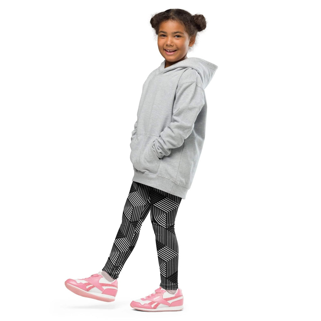 3D Geometric Pattern Kid's Leggings