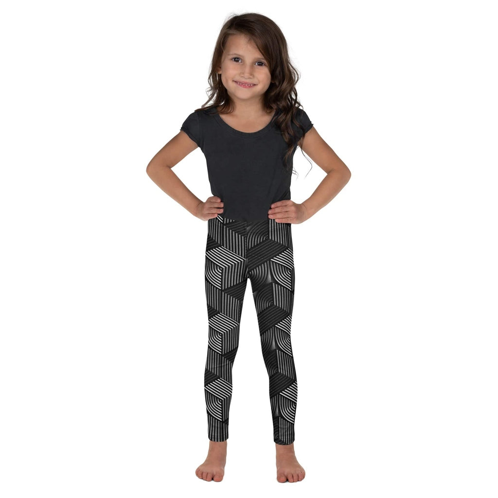 3D Geometric Pattern Kid's Leggings