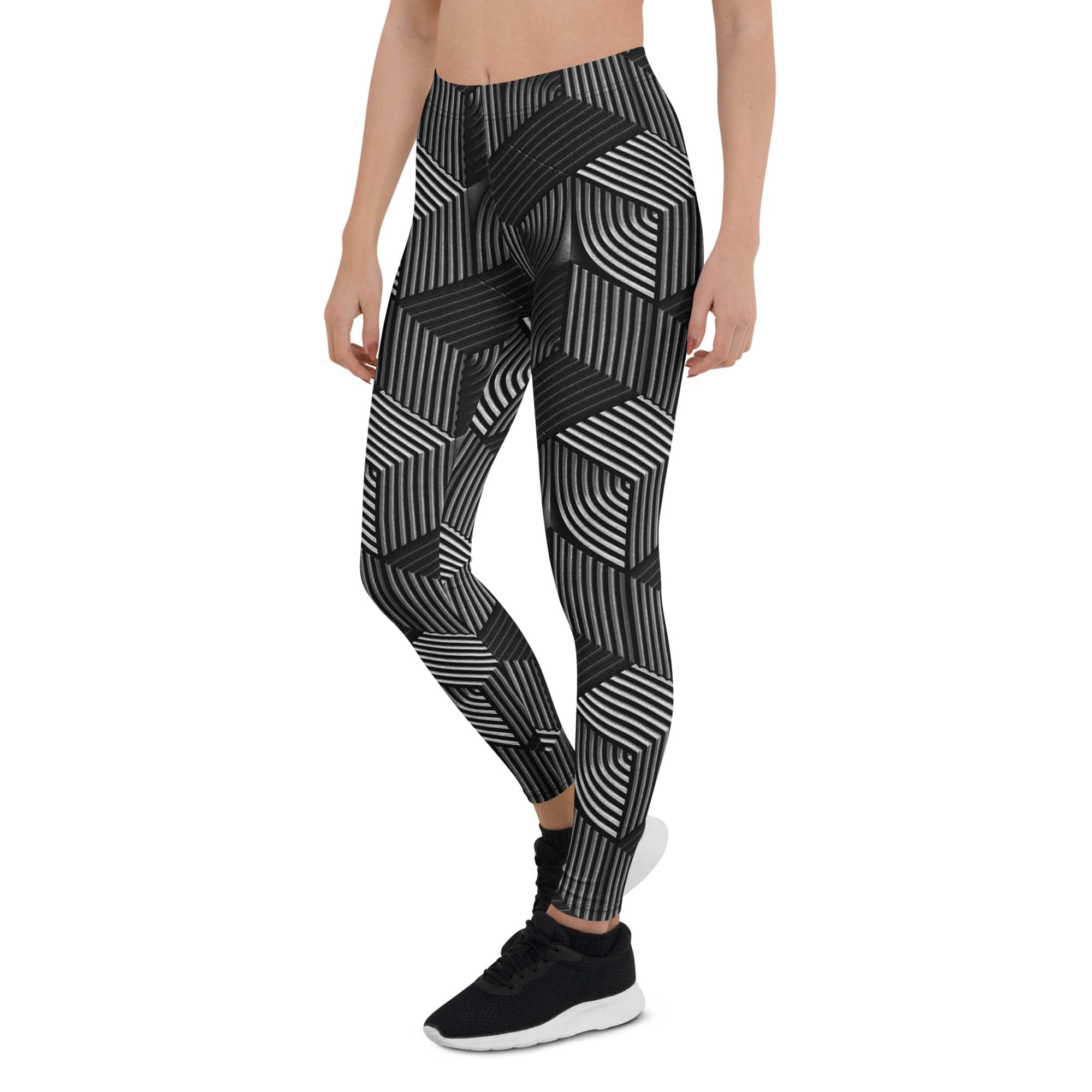 3D Geometric Pattern Leggings