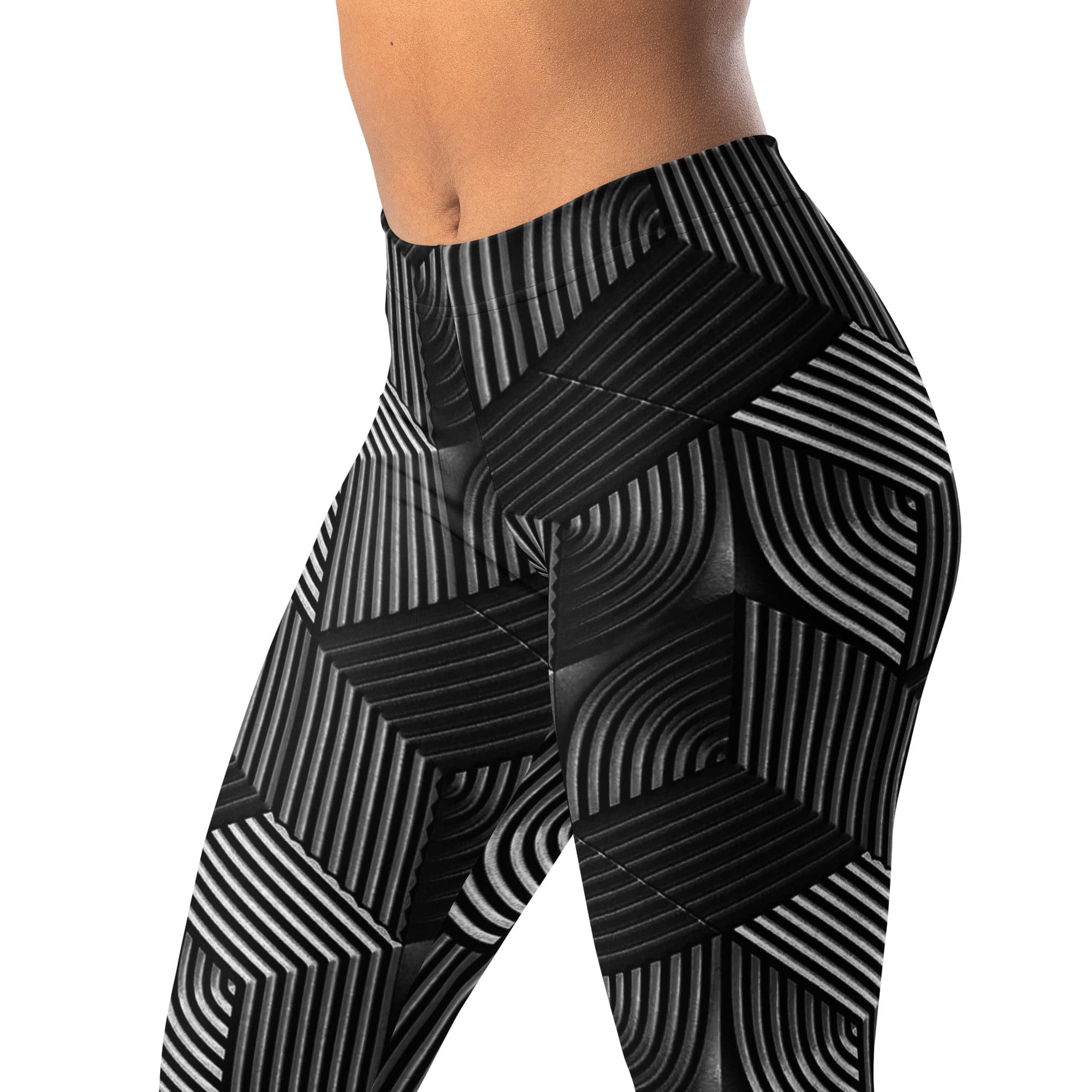 3D Geometric Pattern Leggings