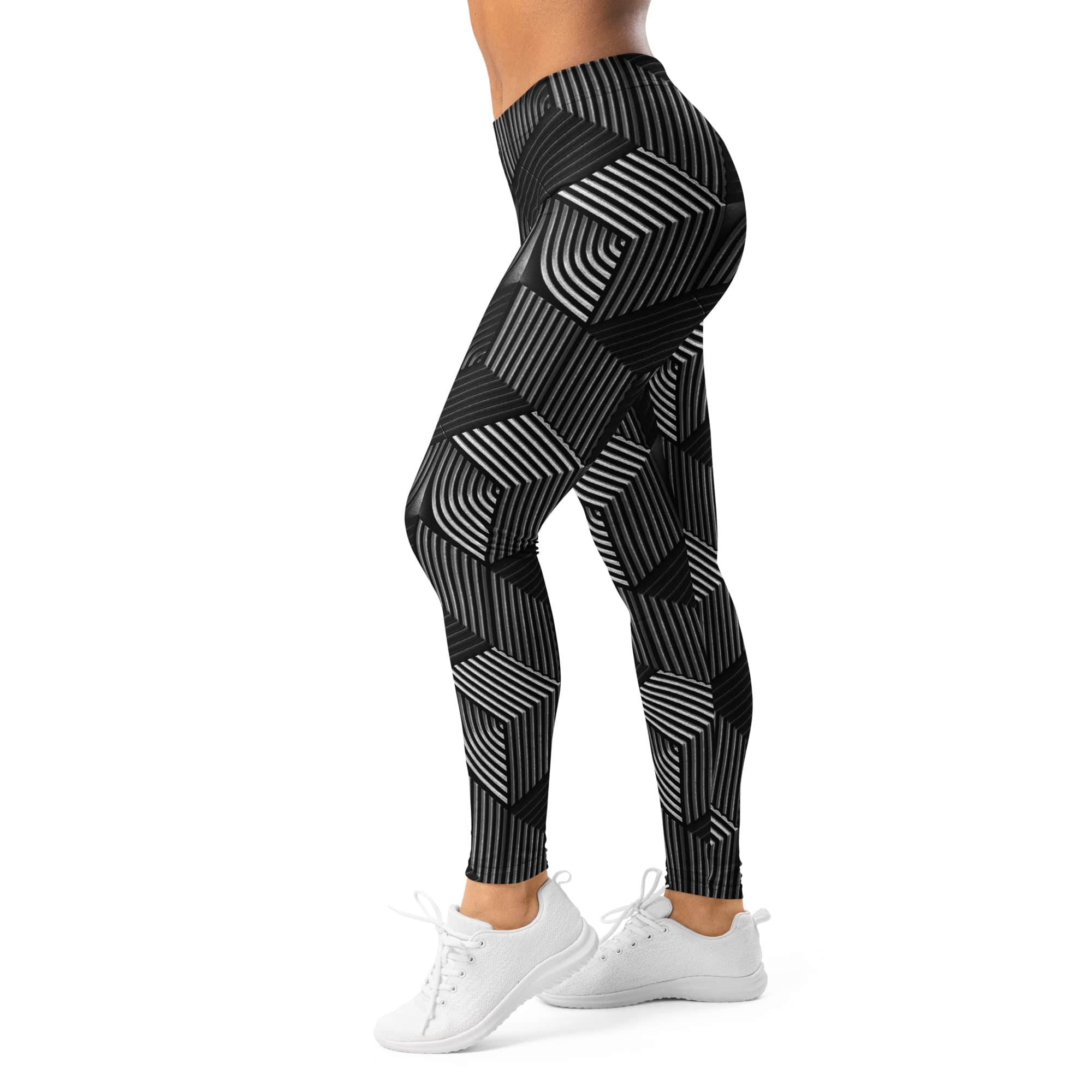 3D Geometric Pattern Leggings