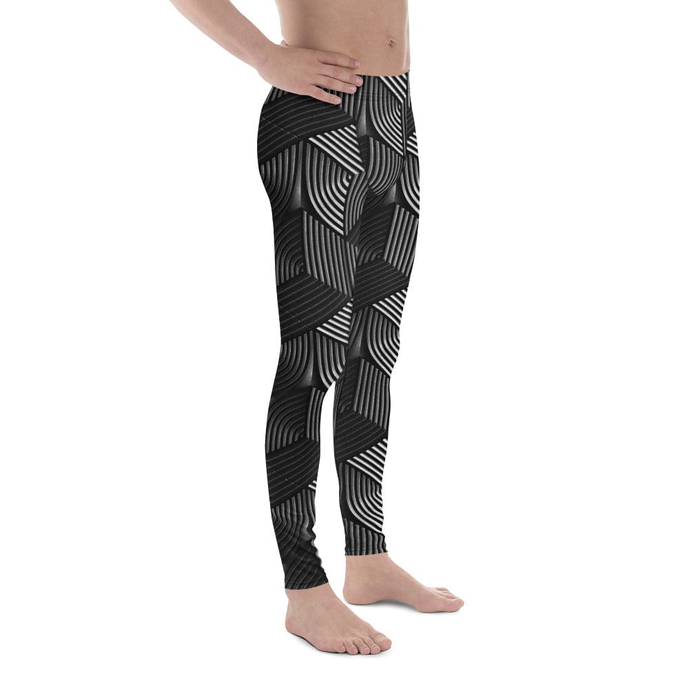 3D Geometric Pattern Men's Leggings