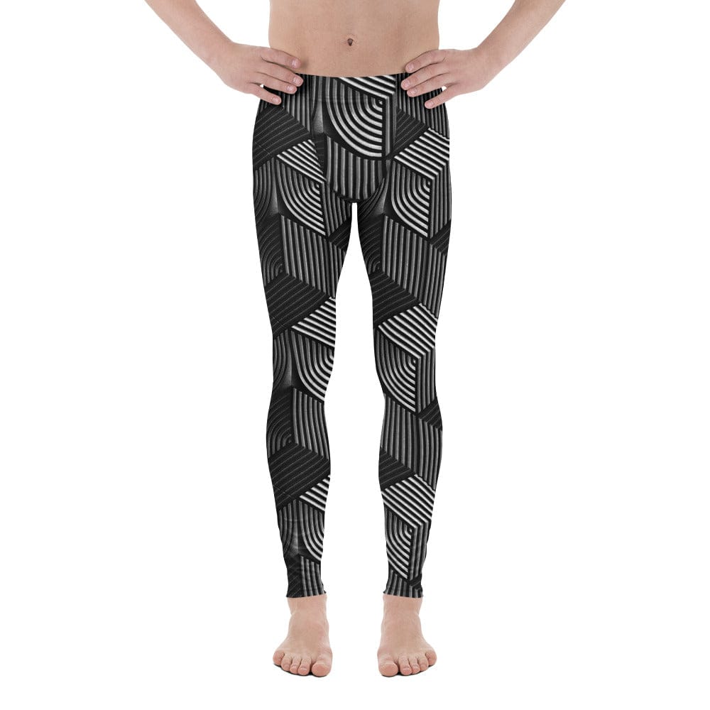 3D Geometric Pattern Men's Leggings