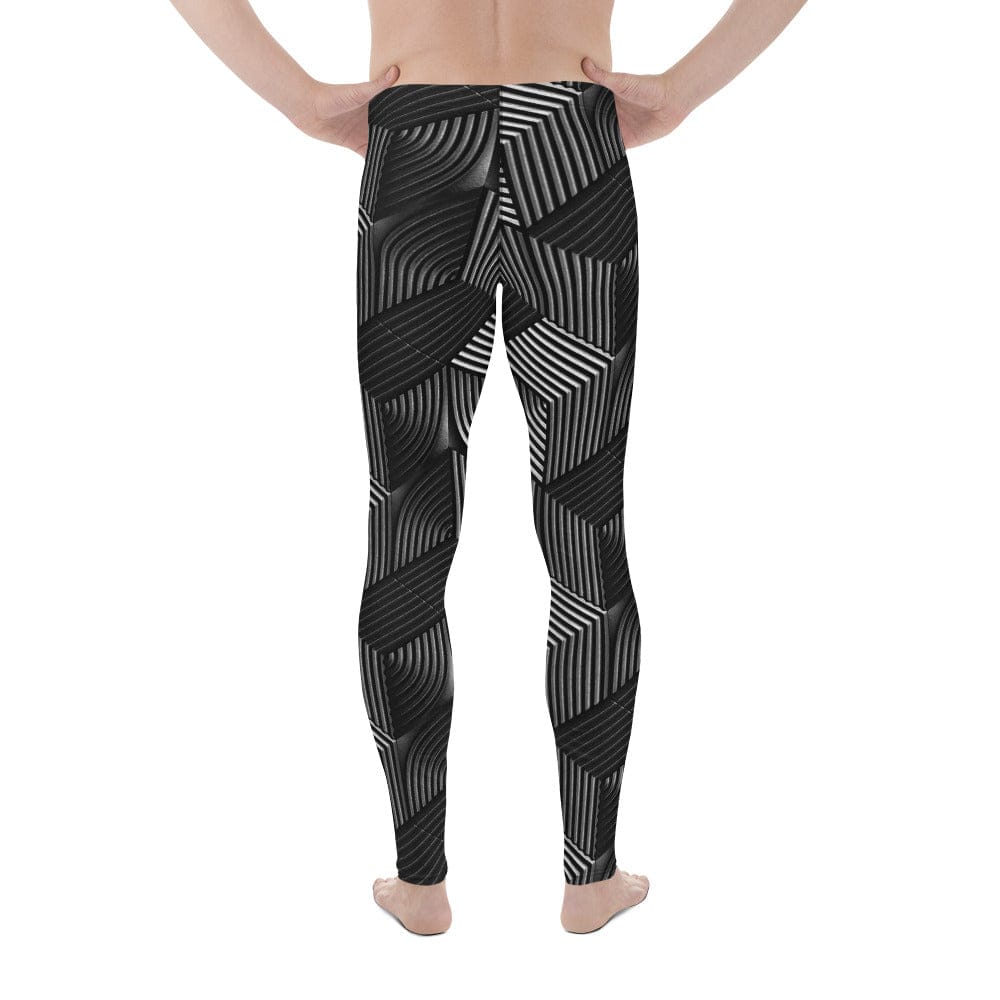 3D Geometric Pattern Men's Leggings