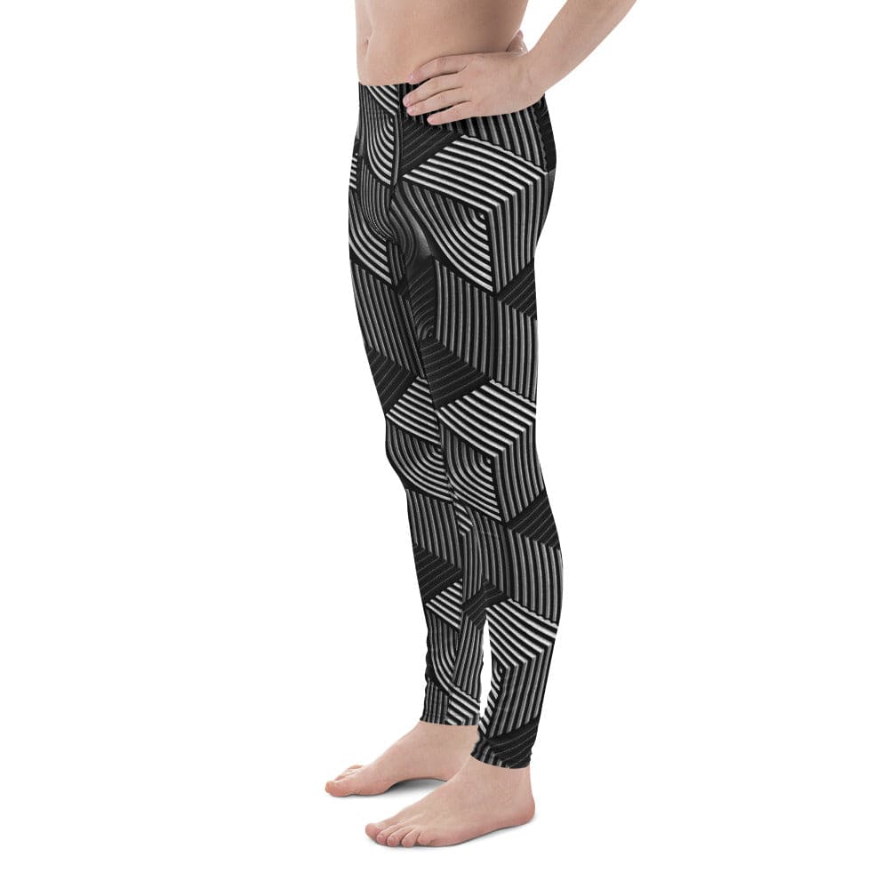 3D Geometric Pattern Men's Leggings