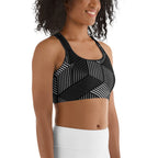 3D Geometric Pattern Sports Bra