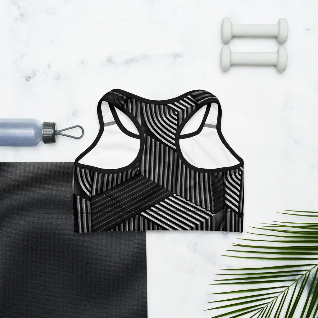 3D Geometric Pattern Sports Bra