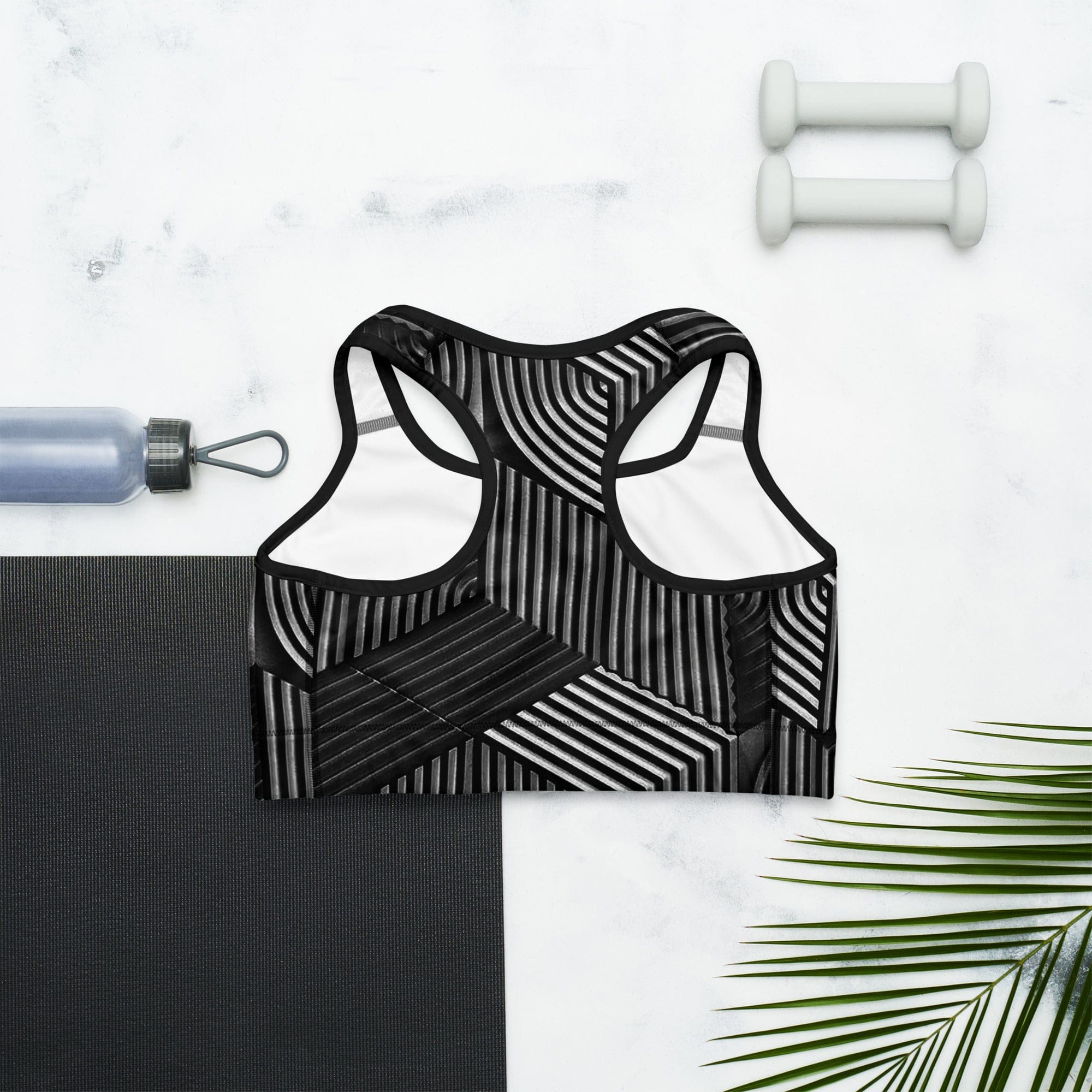 3D Geometric Pattern Sports Bra