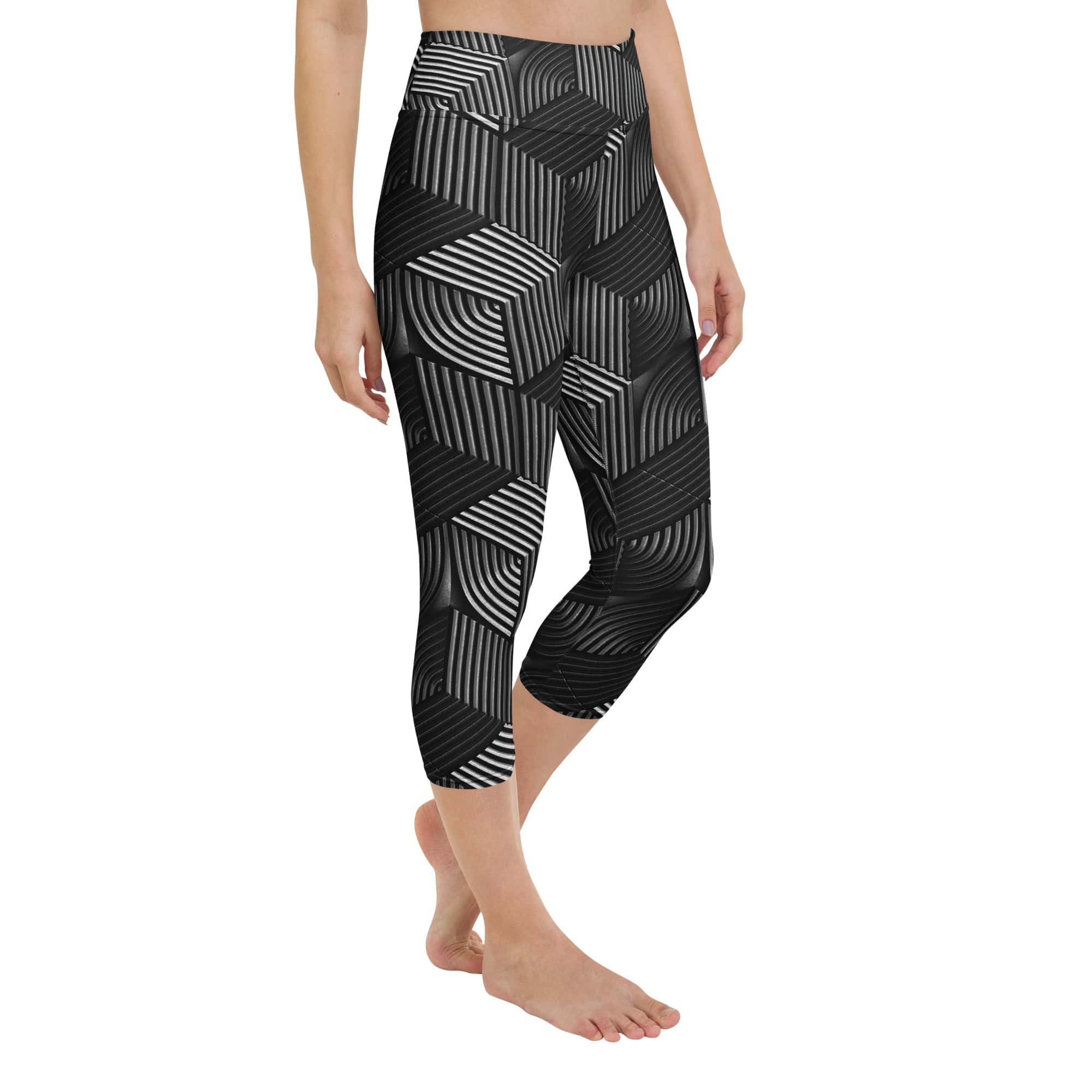 3D Geometric Pattern Yoga Capris
