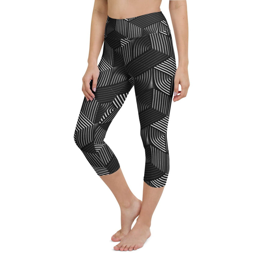 3D Geometric Pattern Yoga Capris