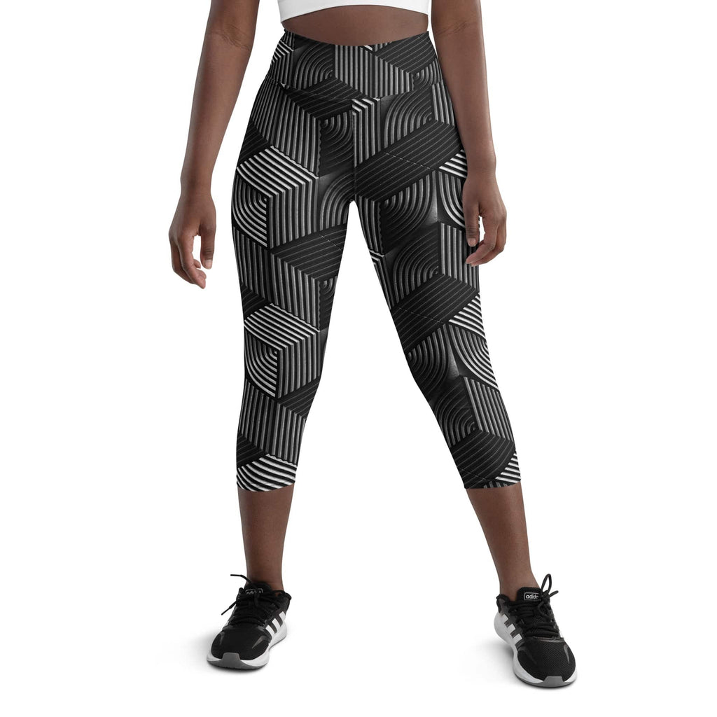 3D Geometric Pattern Yoga Capris