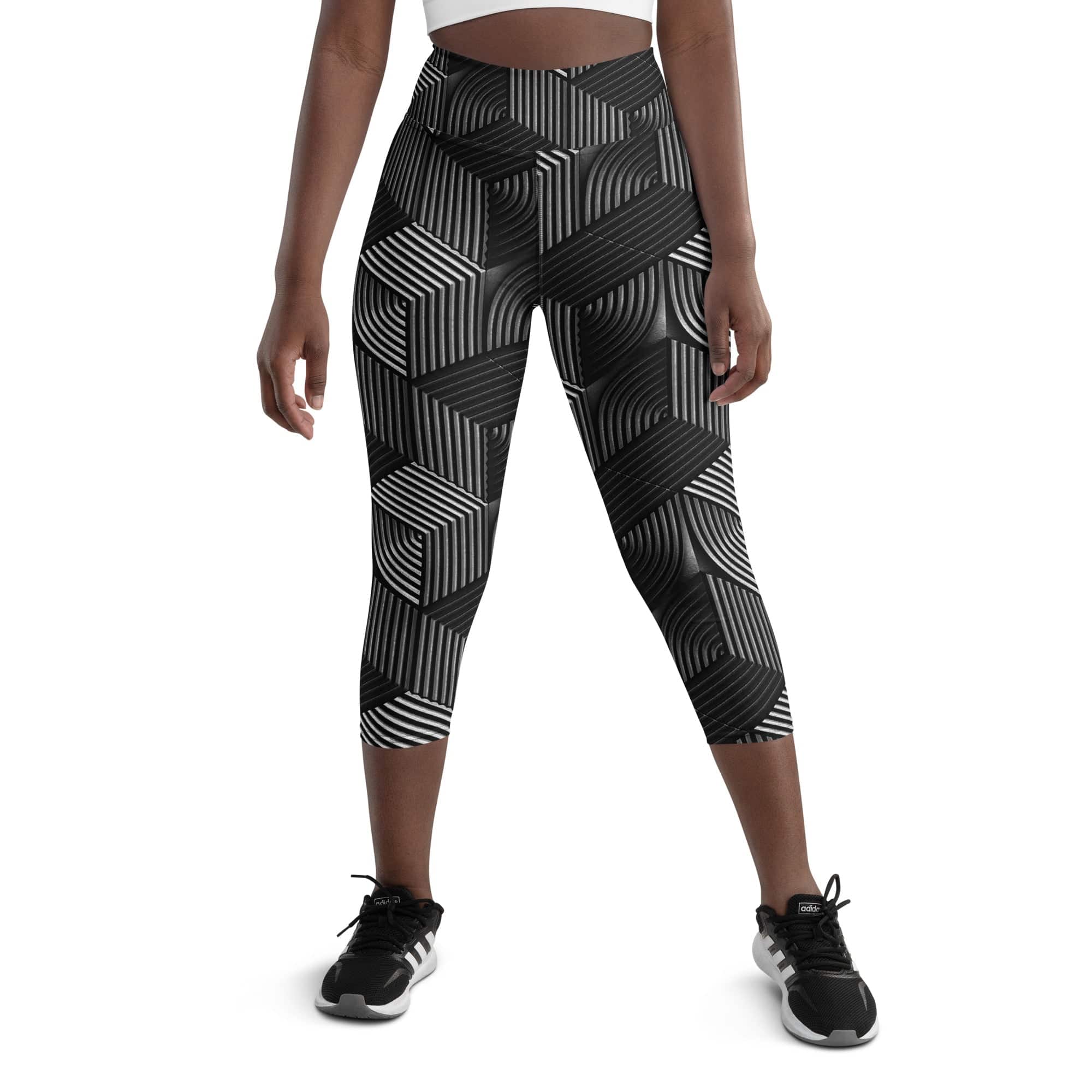 3D Geometric Pattern Yoga Capris