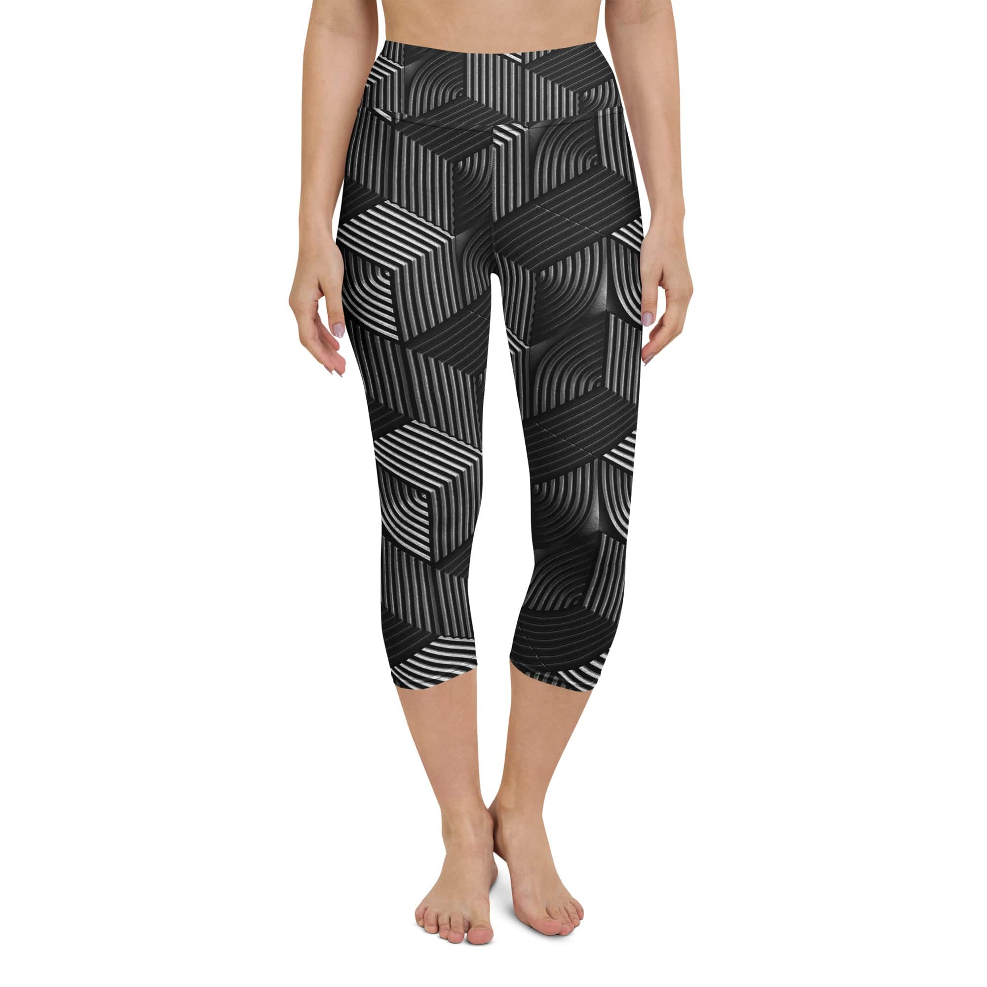 3D Geometric Pattern Yoga Capris