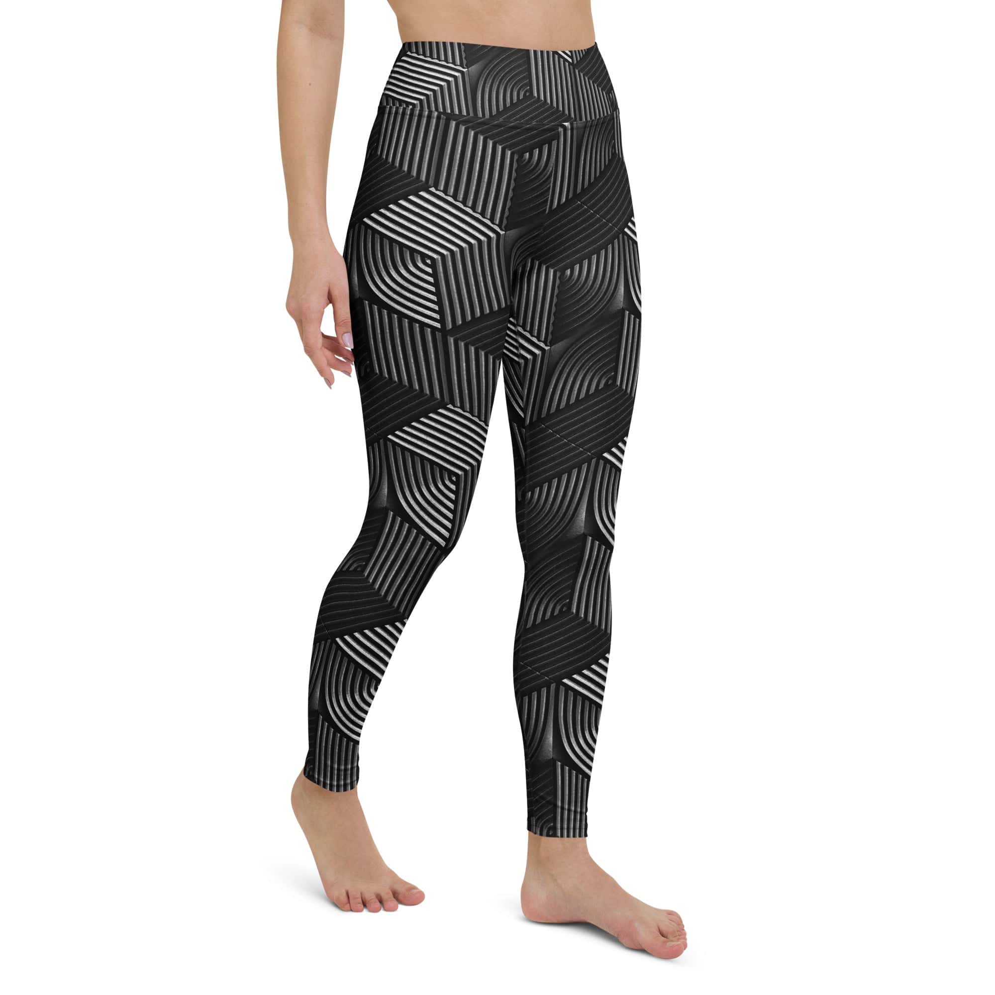 3D Geometric Pattern Yoga Leggings