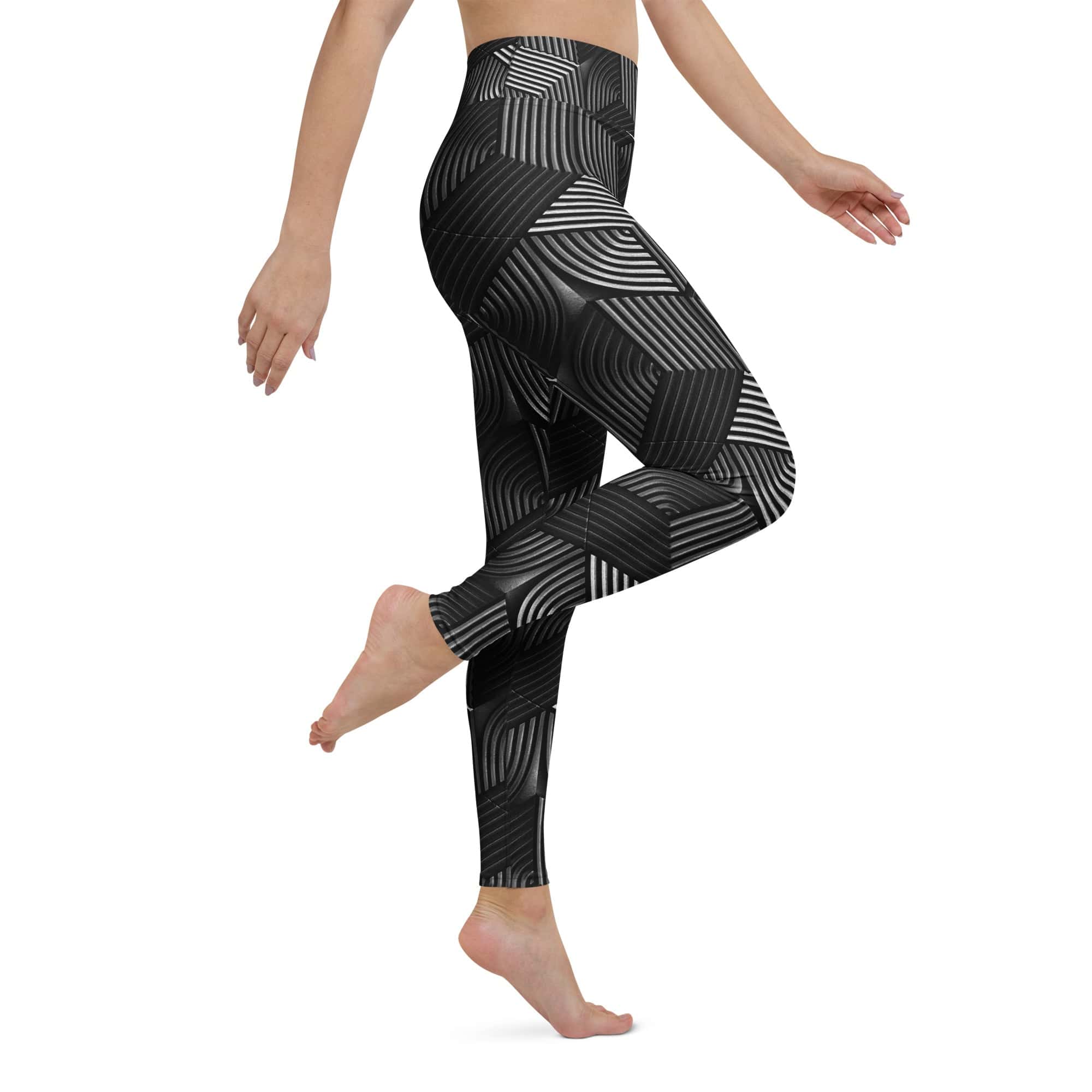 3D Geometric Pattern Yoga Leggings