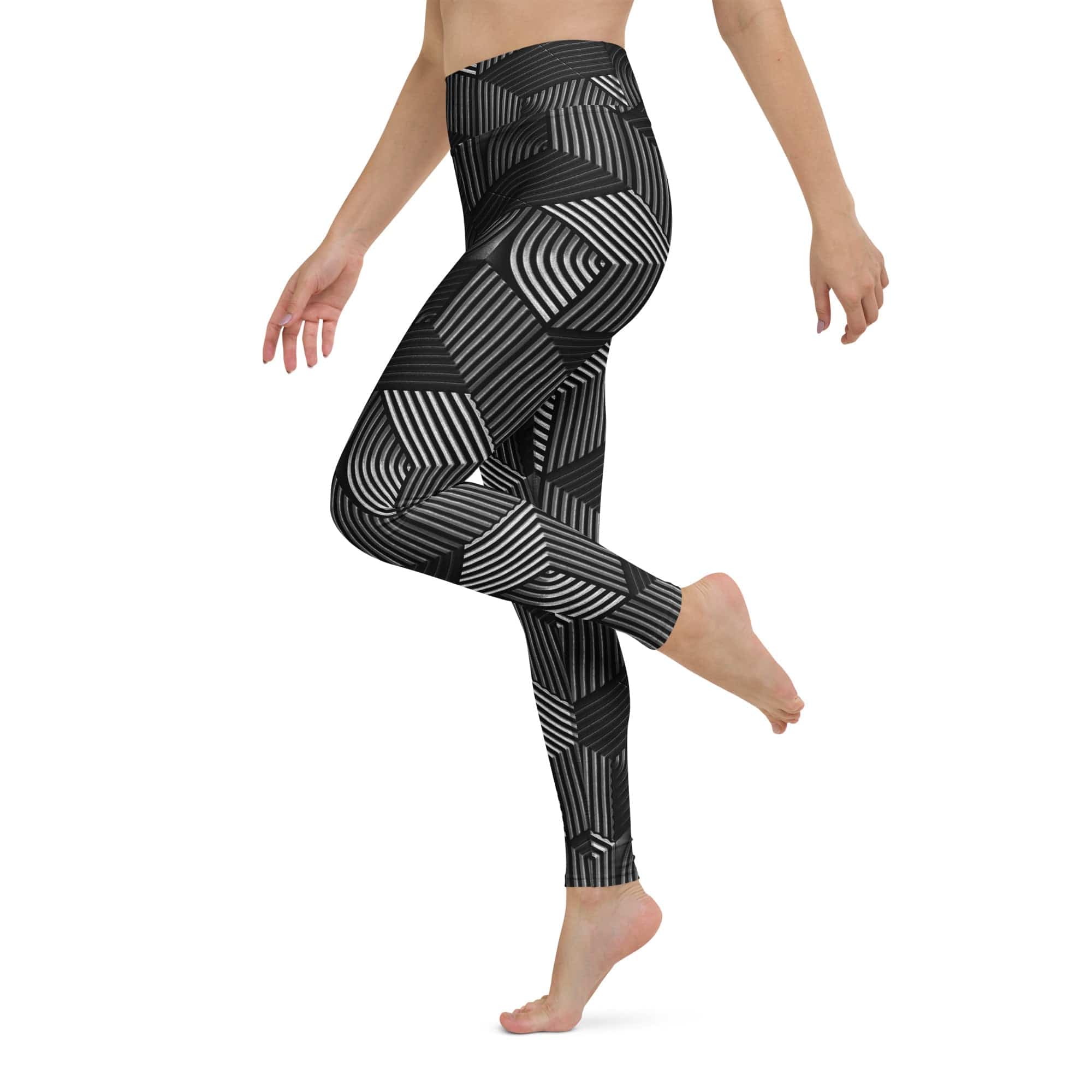 3D Geometric Pattern Yoga Leggings