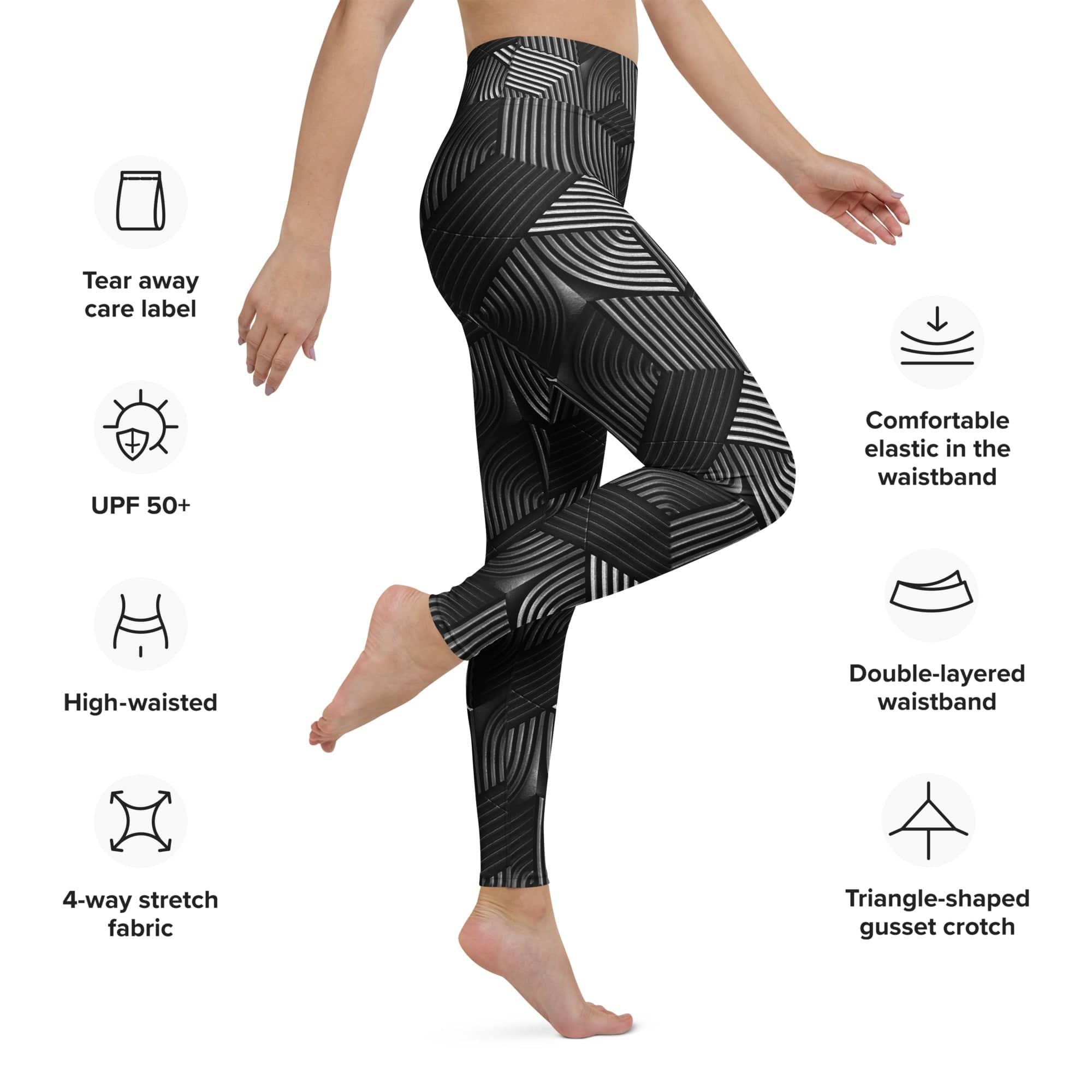 3D Geometric Pattern Yoga Leggings